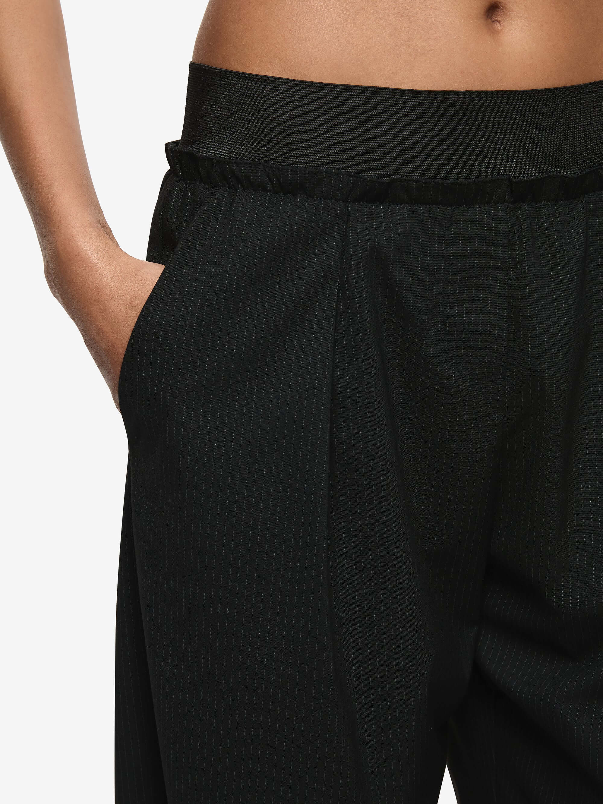 MARCELLI LONG SHORT - BLACK/WHITE STRIPE - Image 2