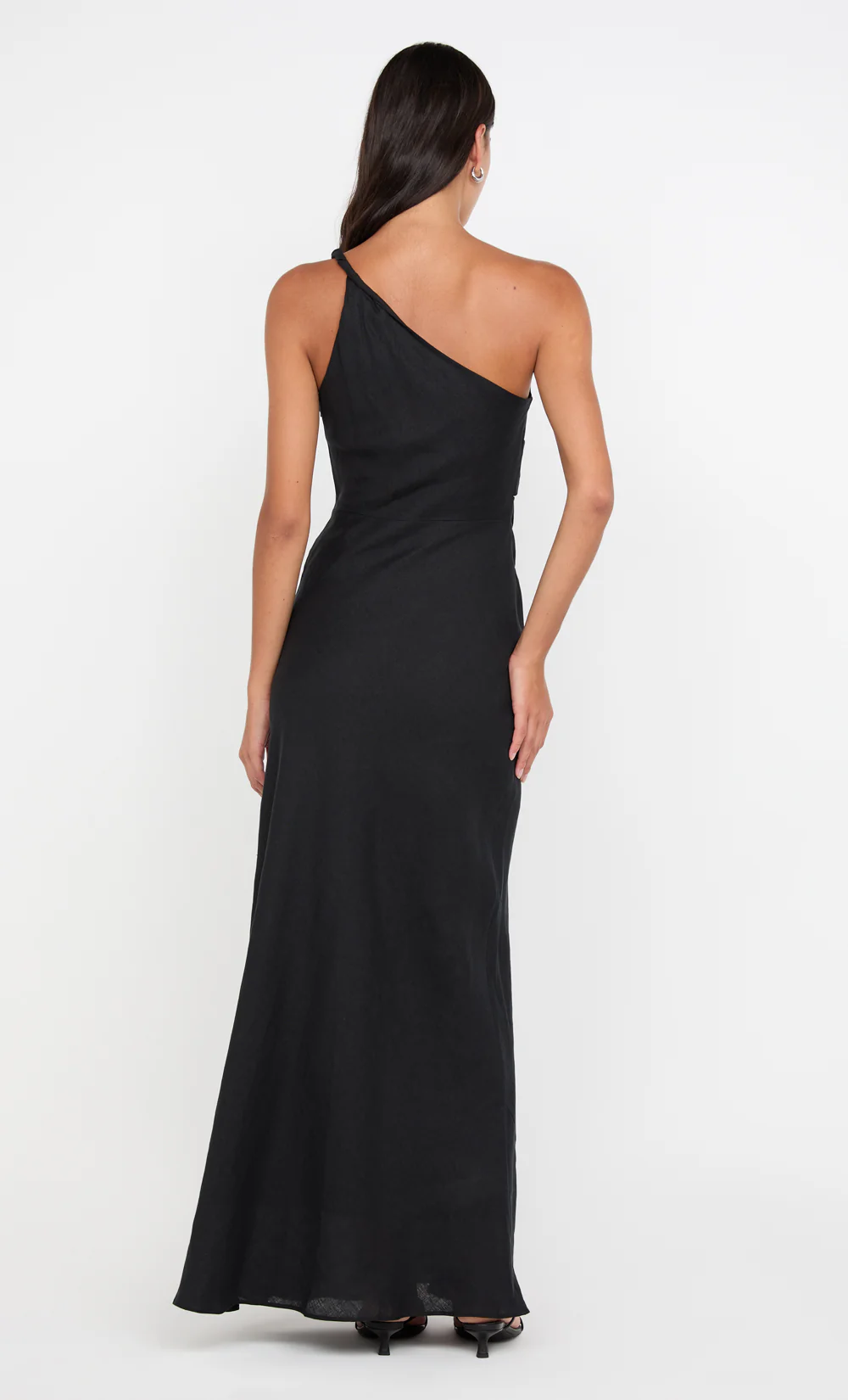 MELANIE ASYM MAXI DRESS - BLACK - Image 2