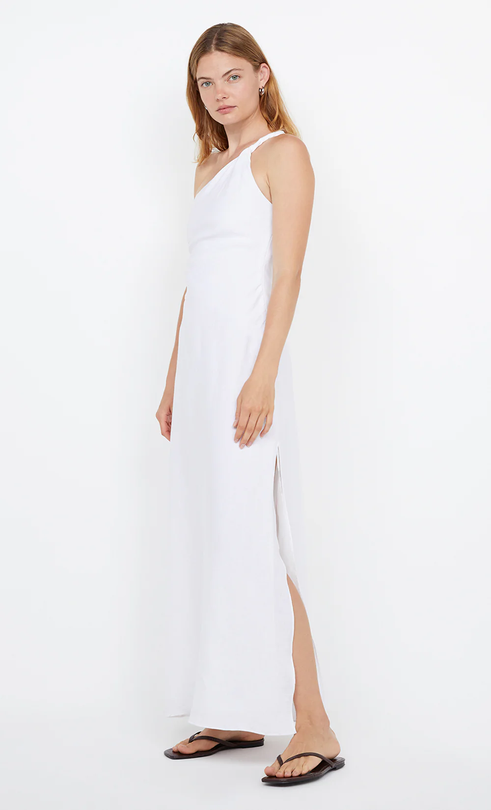 MELANIE ASYM MAXI DRESS - WHITE - Image 3
