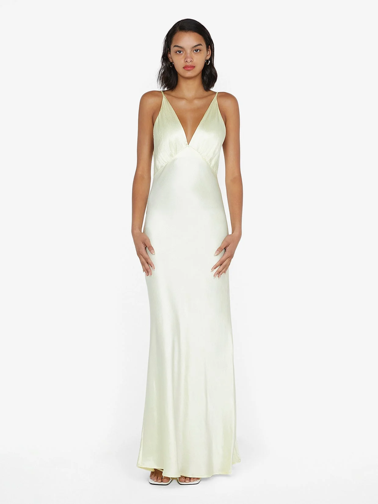 MOON DANCE V MAXI DRESS - ICE YELLOW - Image 4