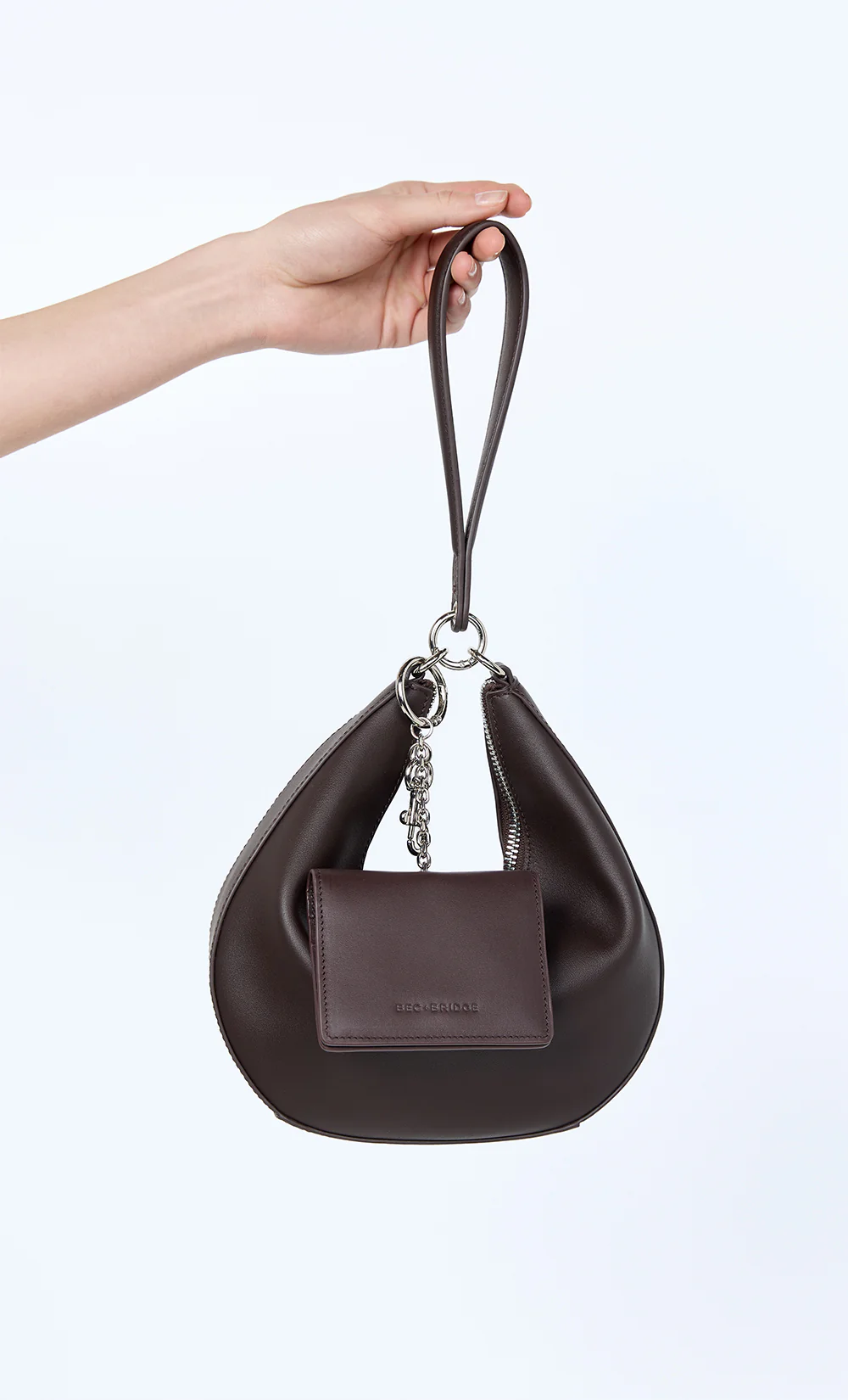 MYRA PETIT SAC BAG - CHOC LEATHER/SILVER - Image 2