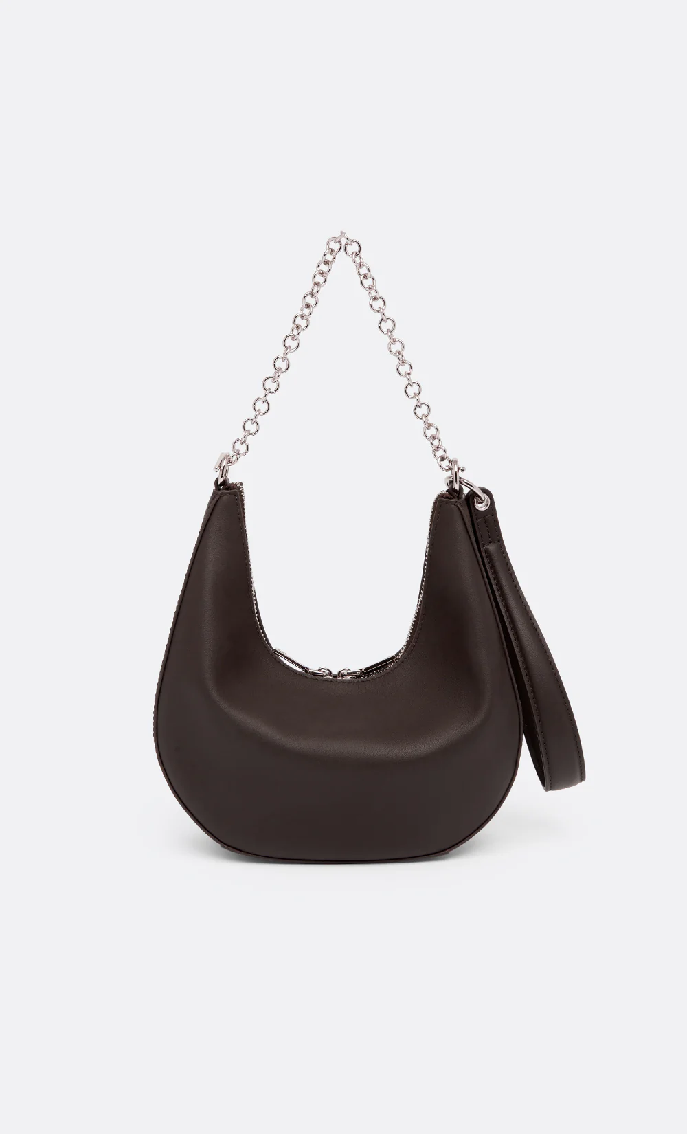 MYRA PETIT SAC BAG - CHOC LEATHER/SILVER - Image 4