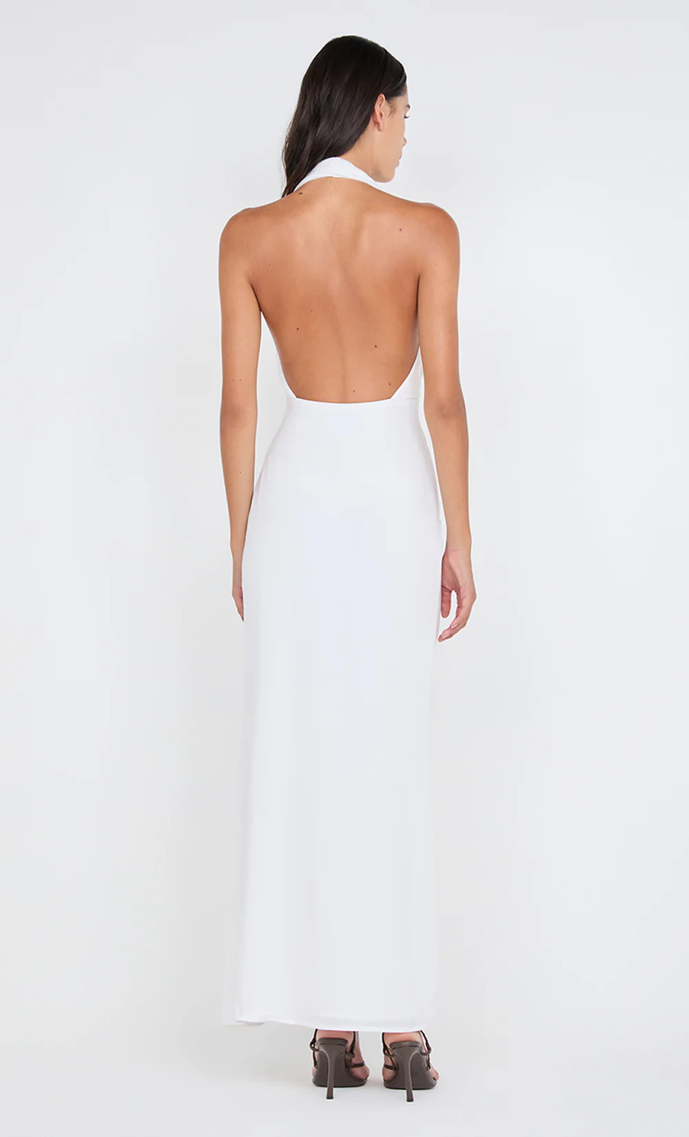 NESSIE COWL NECK MAXI DRESS - WHITE - Image 2