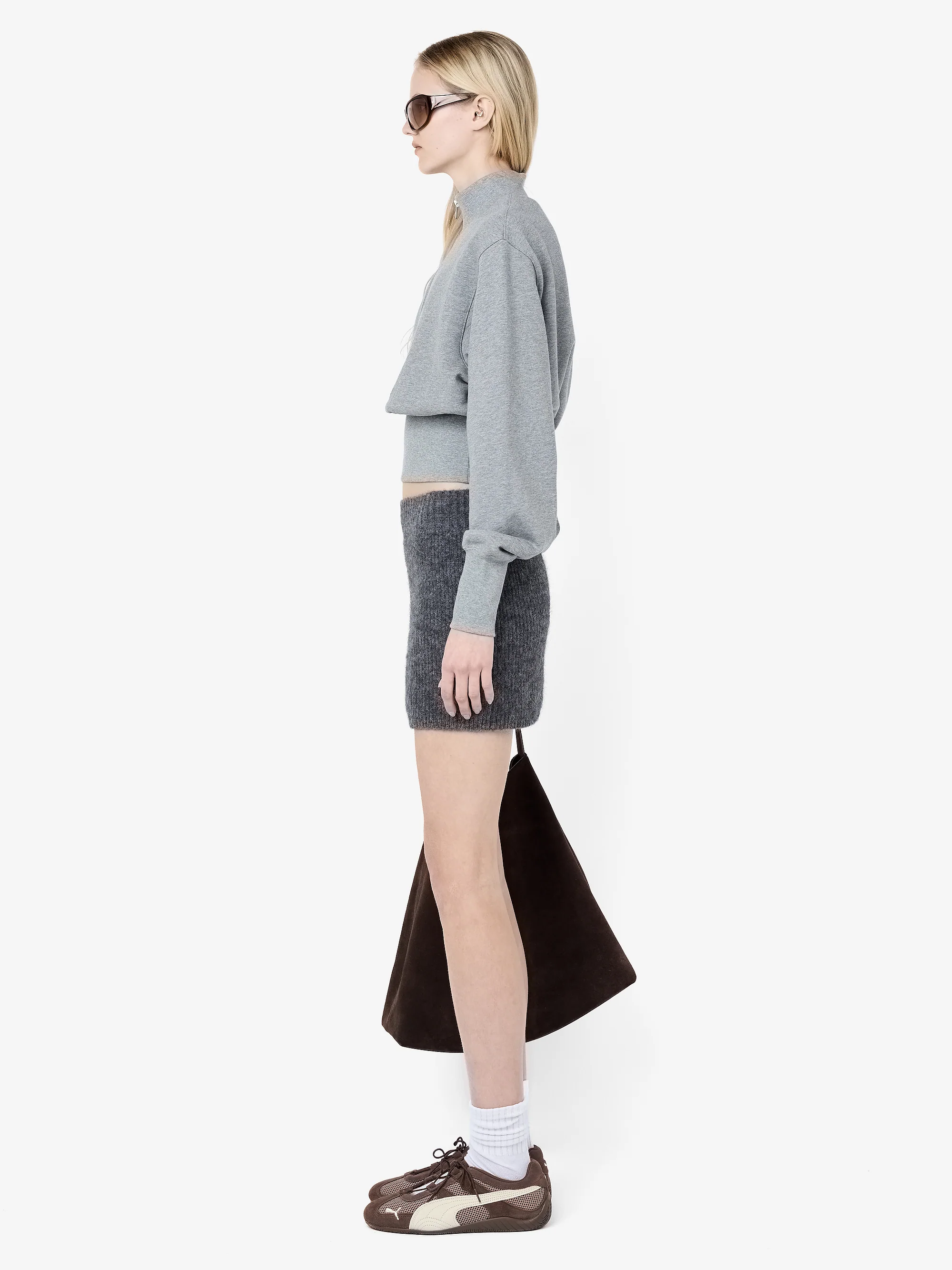 NOE MINI SKIRT - CHARCOAL - Image 3