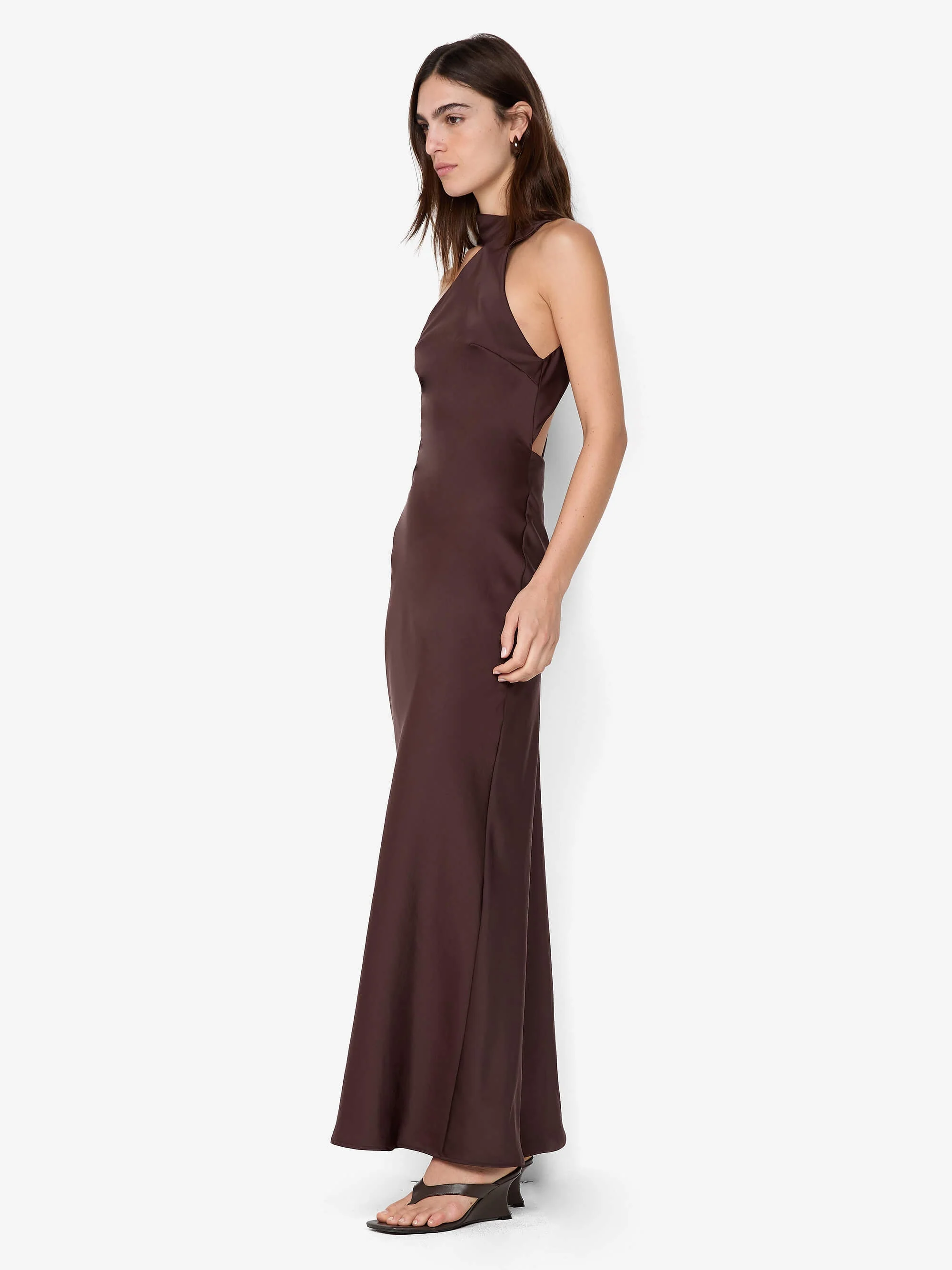 NYSSA MAXI DRESS - DARK CHOCOLATE - Image 2