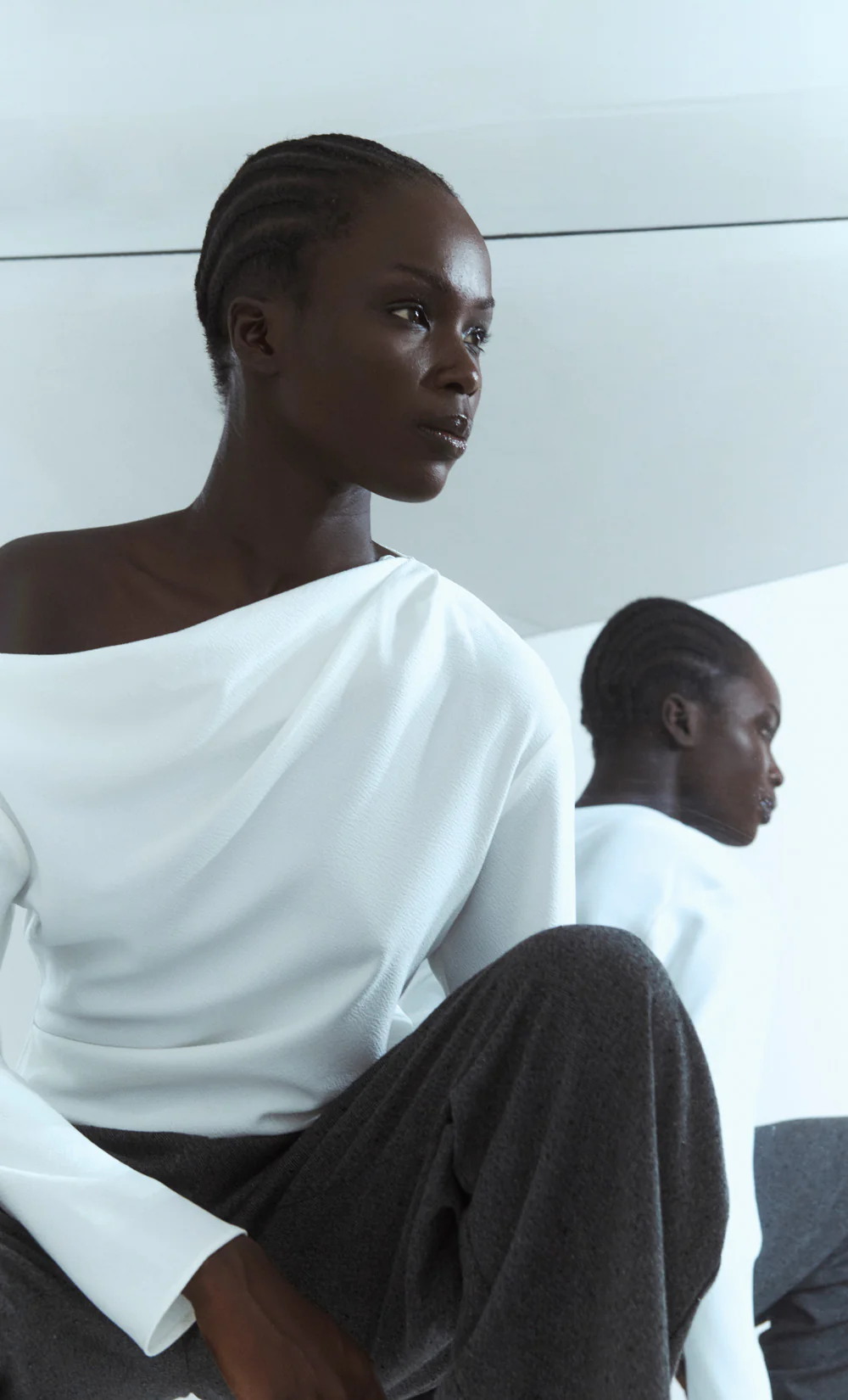 OTTIE ASYM TOP - IVORY - Image 2