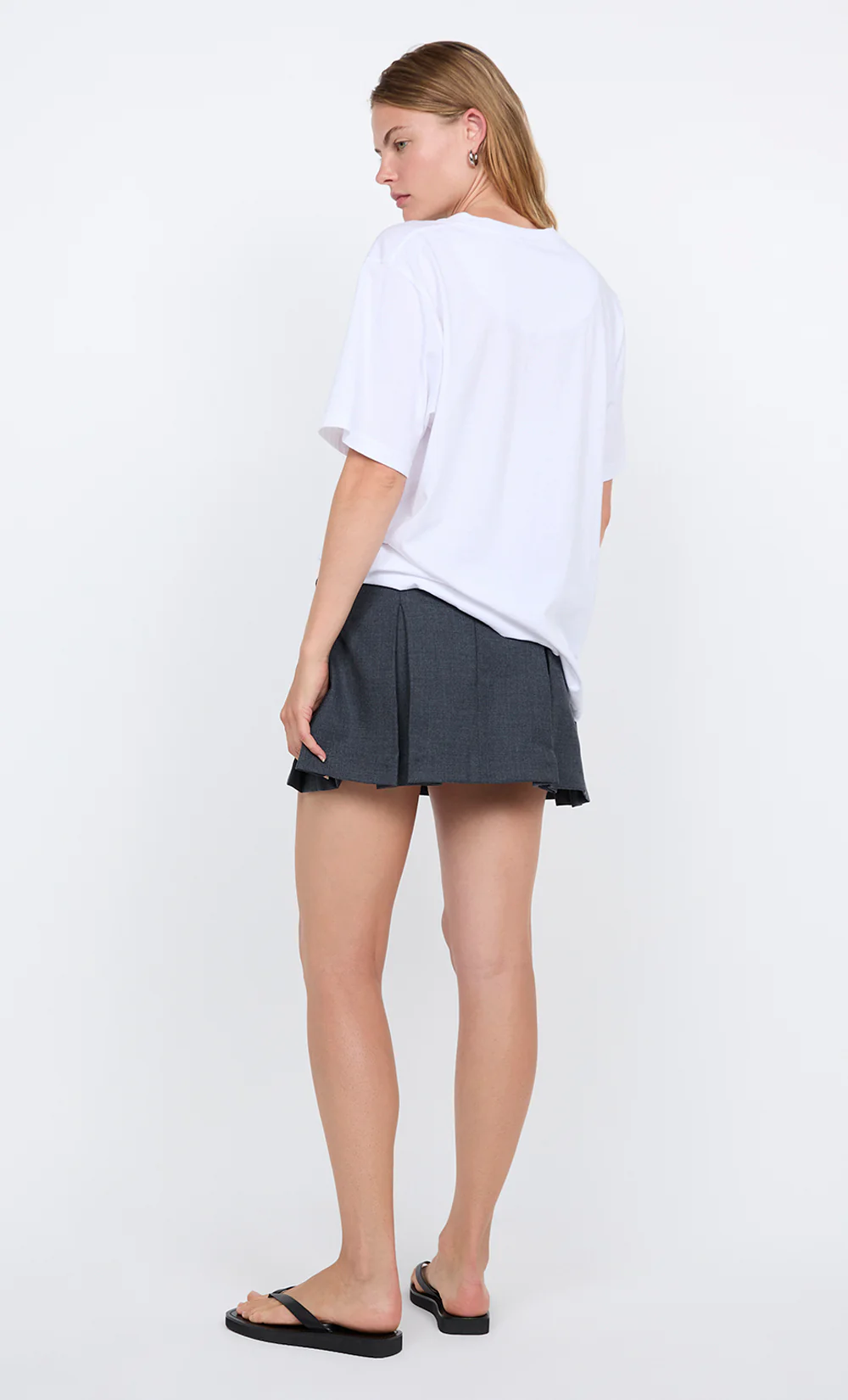PERL MINI SKIRT - CHARCOAL - Image 3