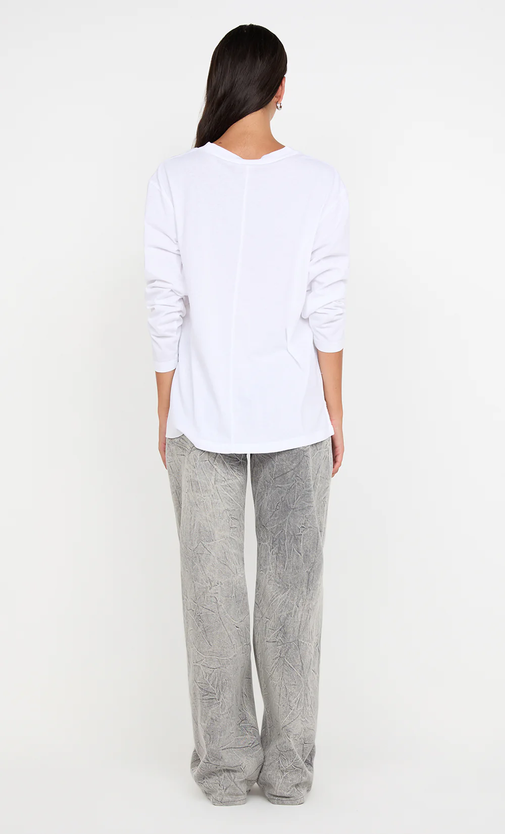 PIP LONG SLEEVE TOP - WHITE - Image 3