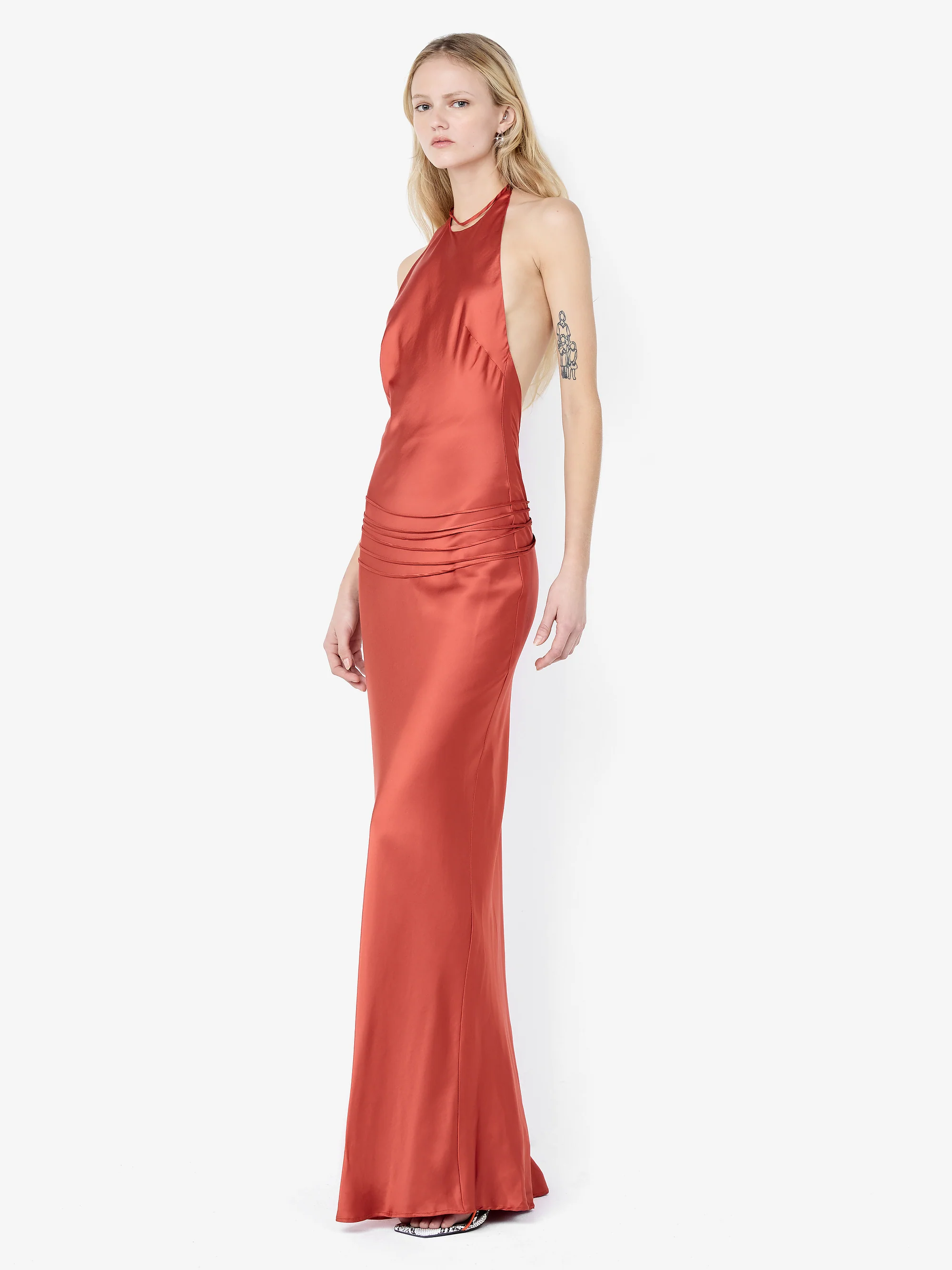 QUENTIN RACER MAXI DRESS - PAPRIKA - Image 3