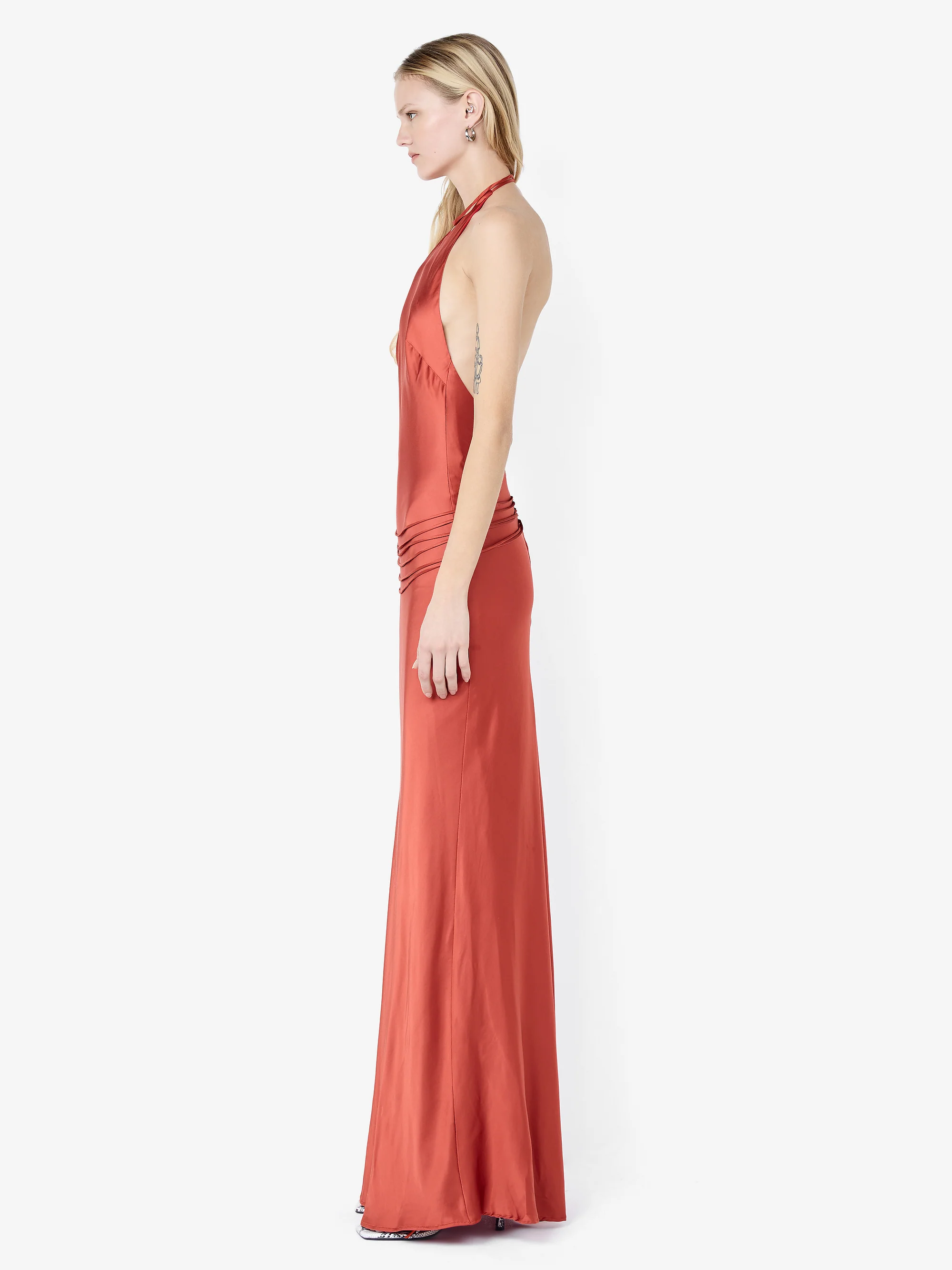 QUENTIN RACER MAXI DRESS - PAPRIKA - Image 4