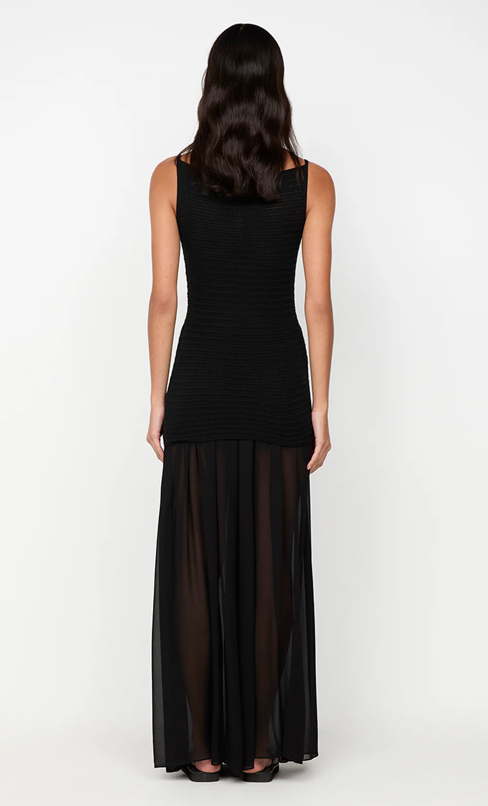 RAVYN BOAT NECK TOP - BLACK - Image 5