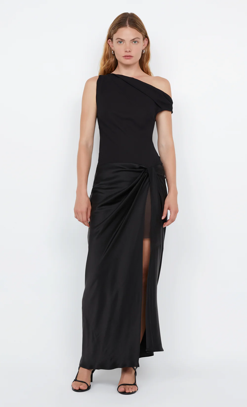 RHONE ASYM MAXI DRESS - BLACK