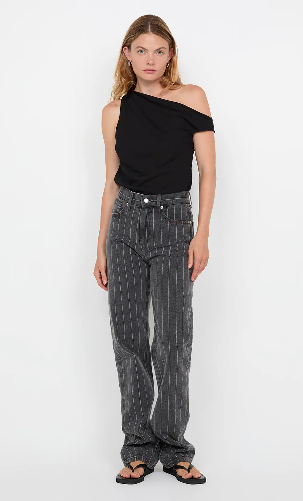 RHONE DRAPE TOP - BLACK