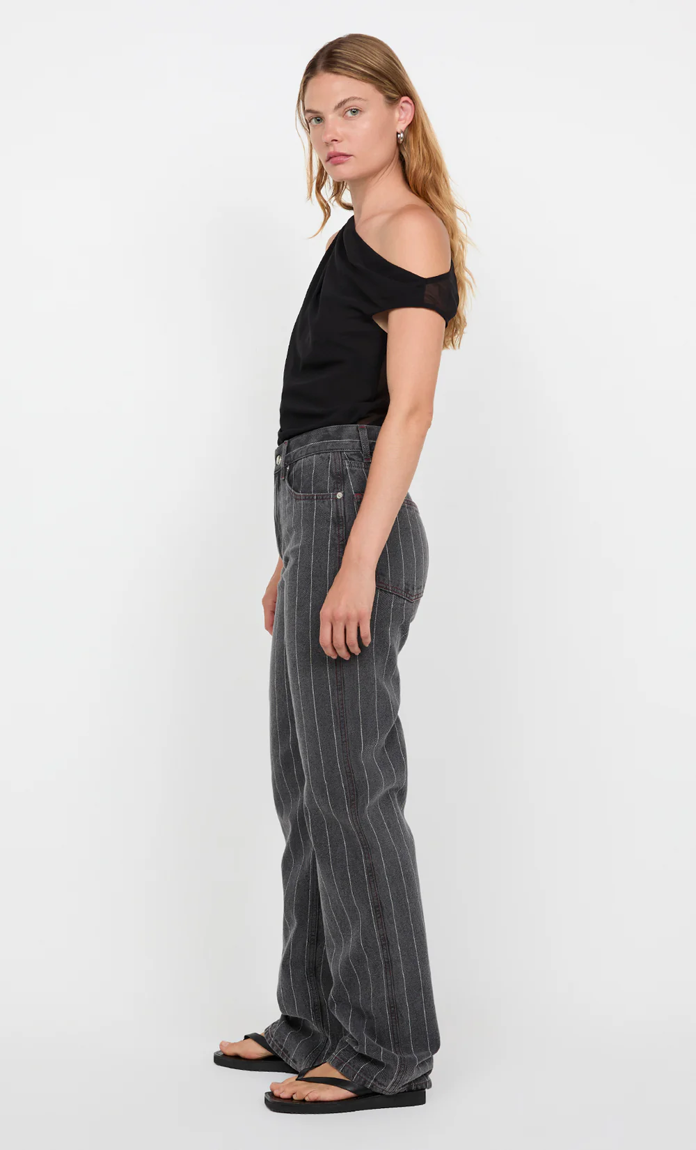 RHONE DRAPE TOP - BLACK - Image 3