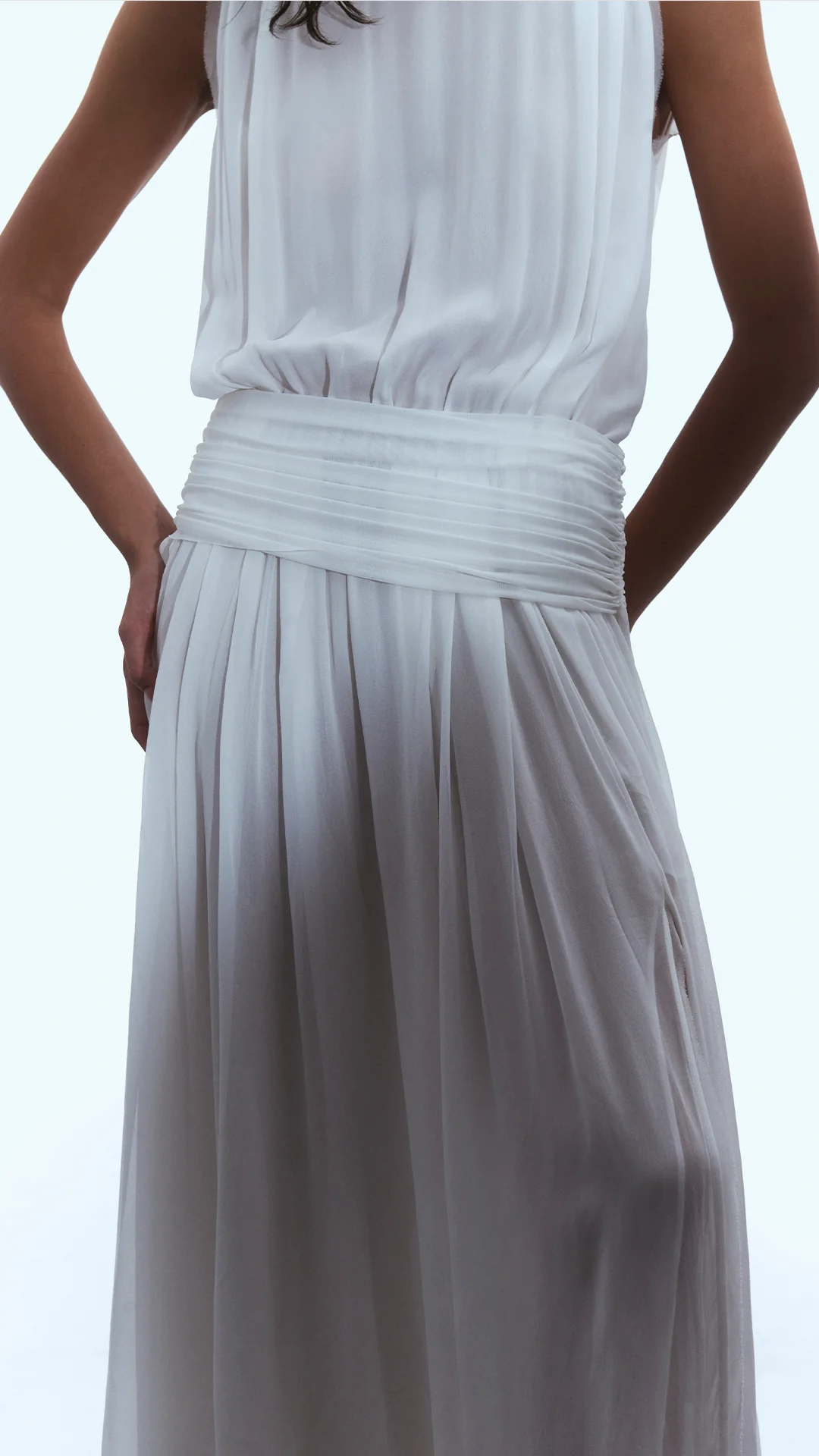 RHONE DROP WAIST DRESS - IVORY - Image 2