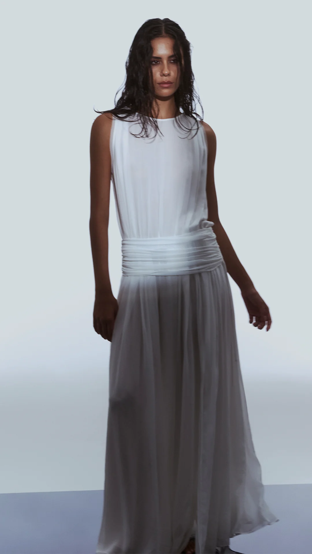 RHONE DROP WAIST DRESS - IVORY - Image 4