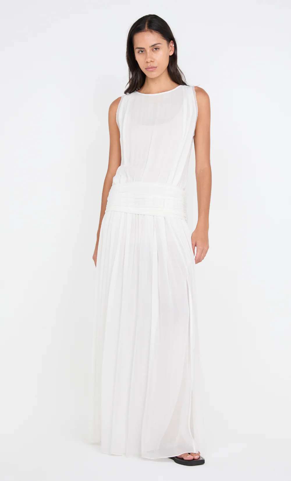 RHONE DROP WAIST DRESS - IVORY - Image 7