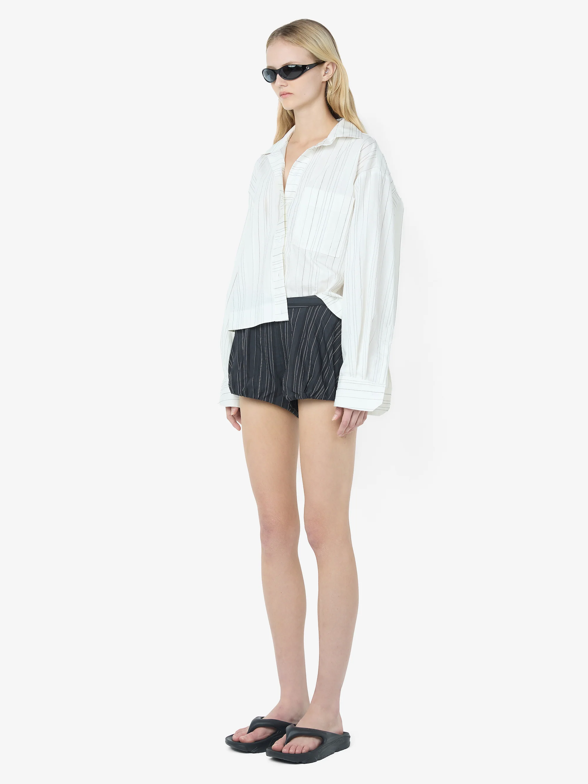 ROMI SHIRT - IVORY/BLACK STRIPE - Image 3