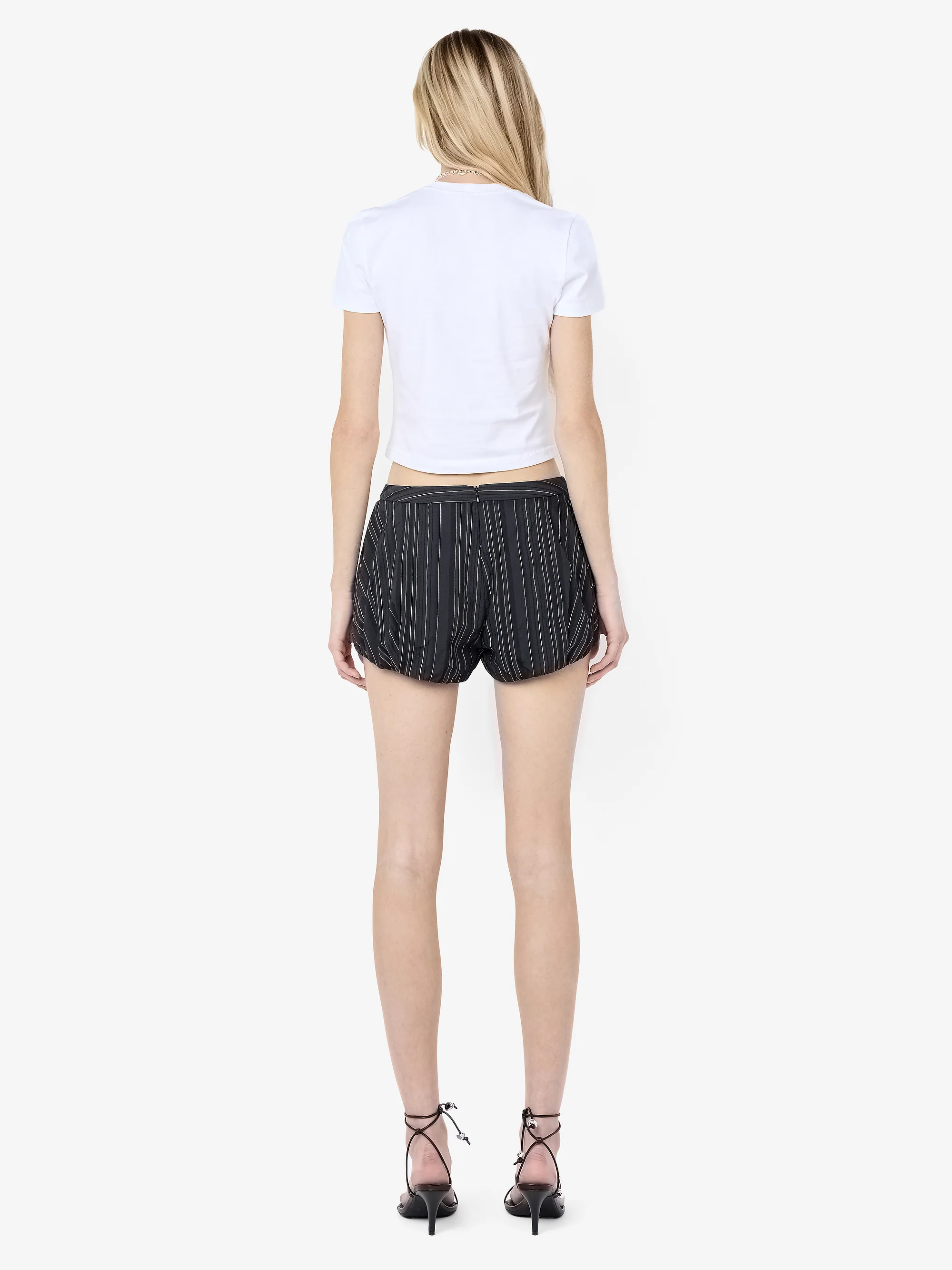 ROMI SHORT - BLACK/IVORY STRIPE - Image 4