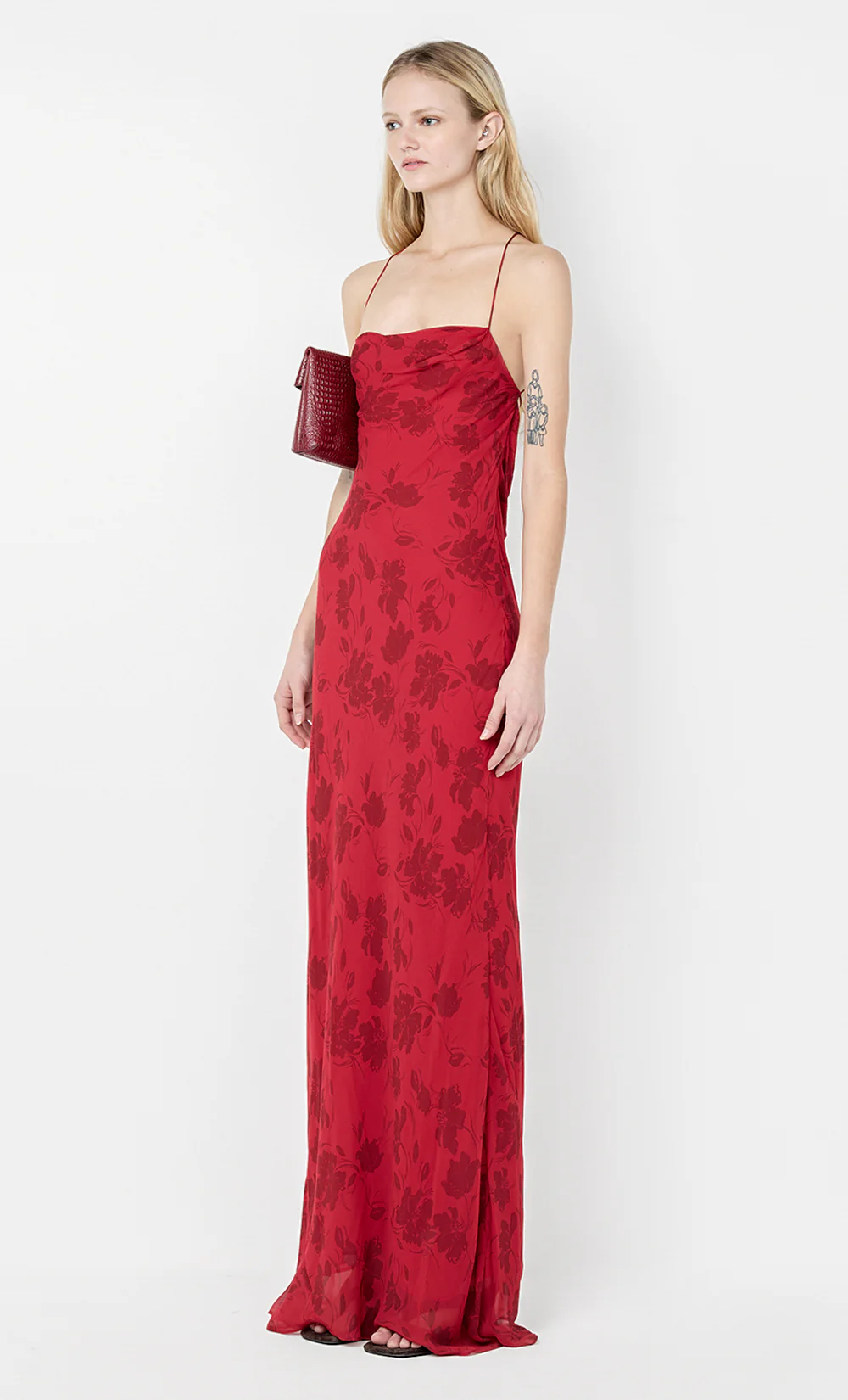 RUBY SLIP MAXI DRESS - CHERRY FLORAL - Image 3