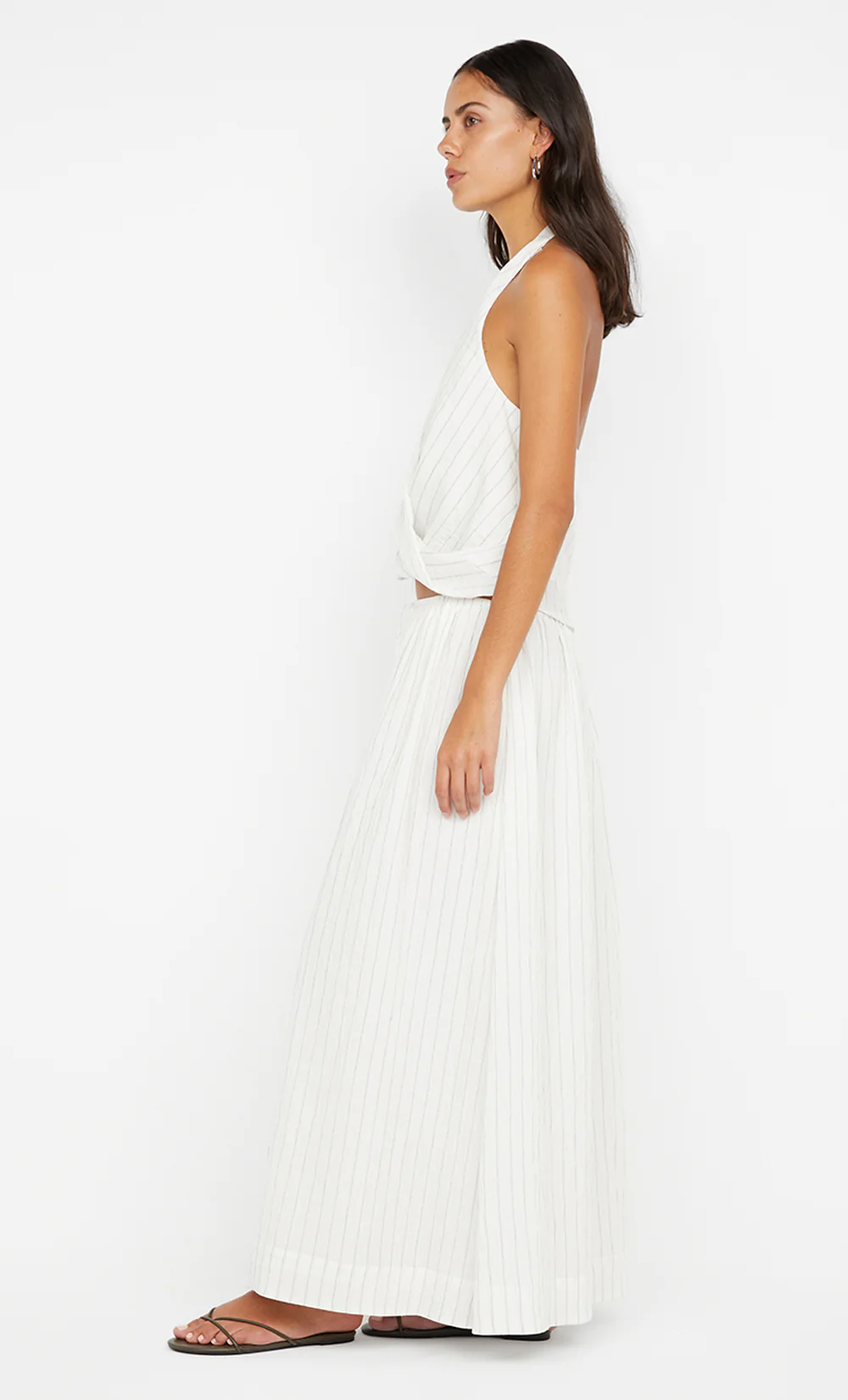 SASKI MAXI SKIRT	 - WHITE/BLACK STRIPE - Image 5