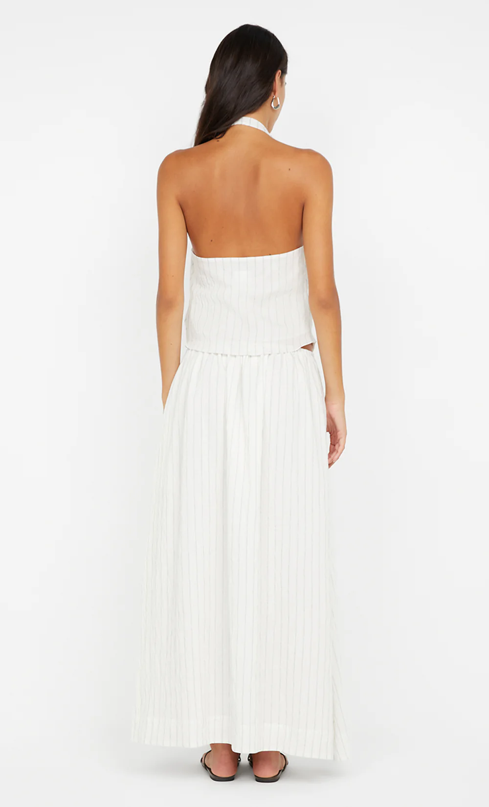SASKI MAXI SKIRT	 - WHITE/BLACK STRIPE - Image 6
