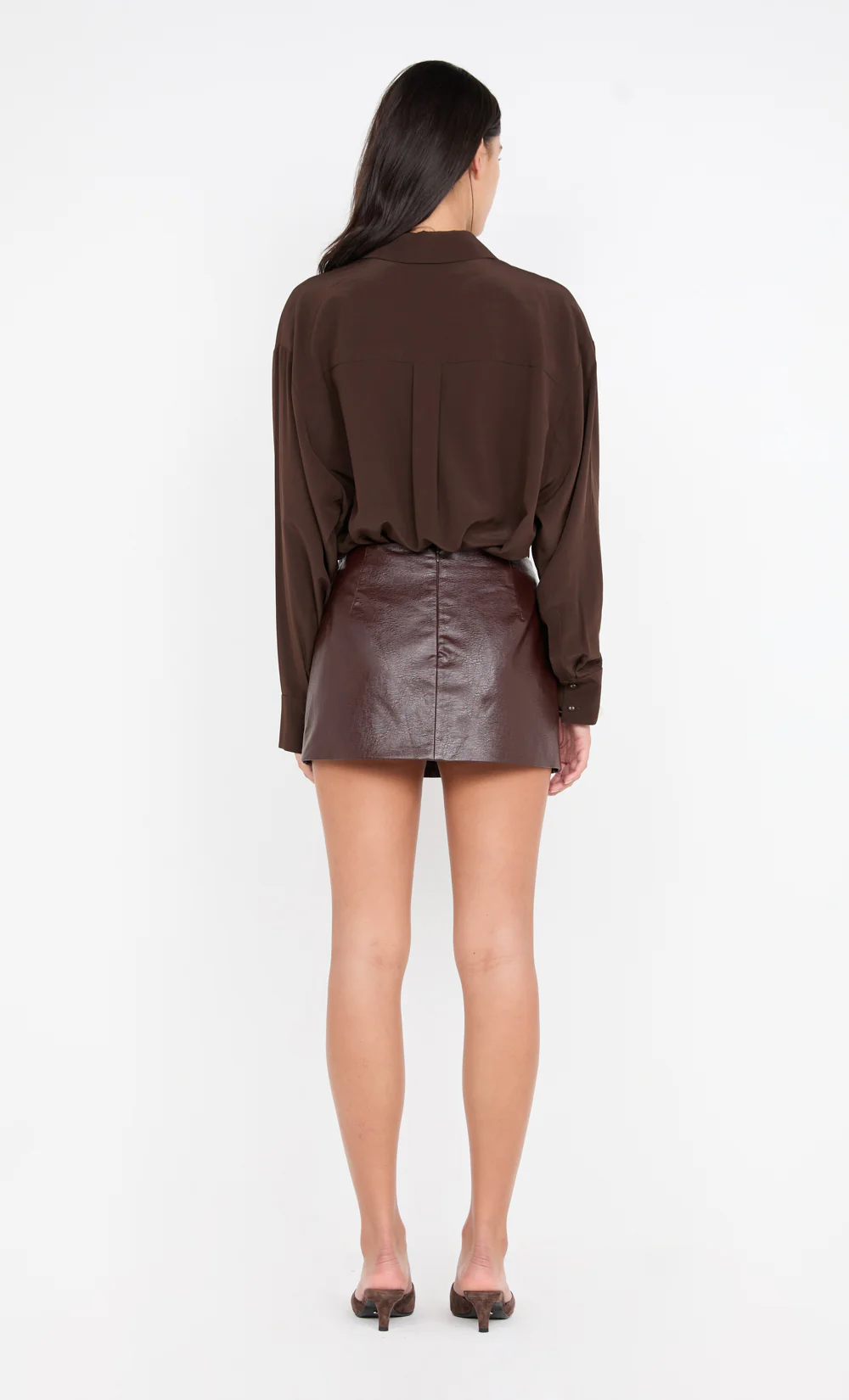 SCYLLA SKIRT  - BURGUNDY - Image 4