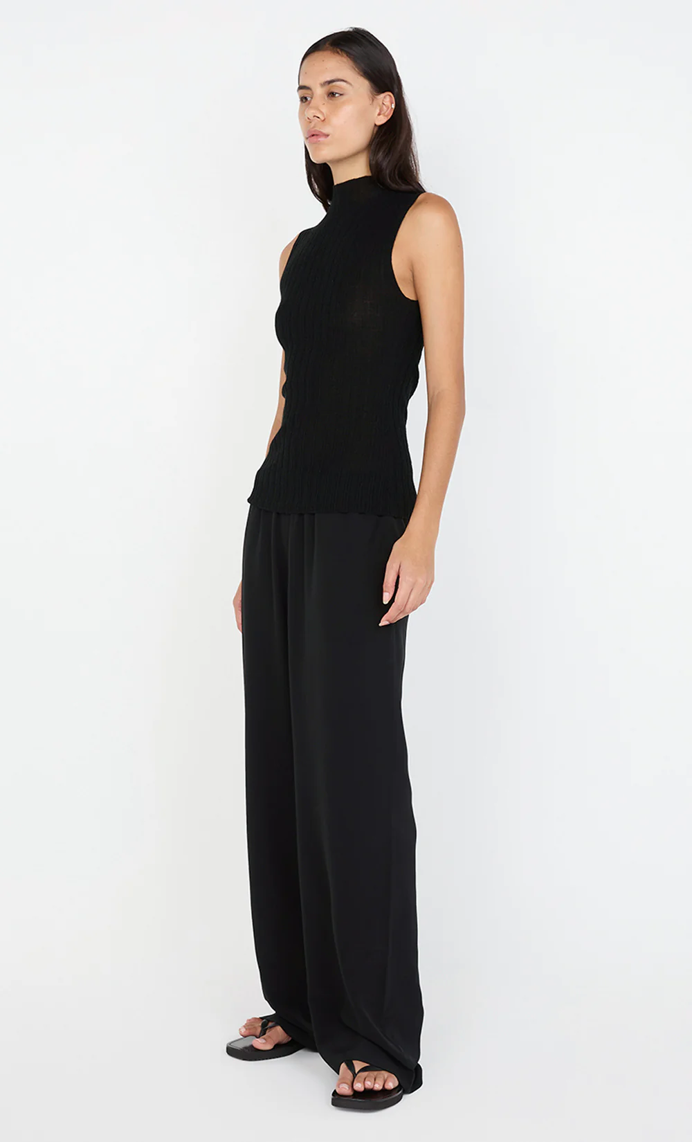 SILK PANT - BLACK - Image 3