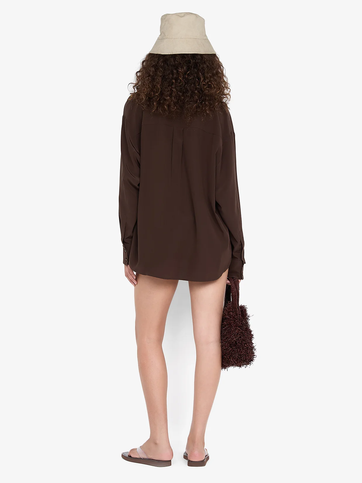 SILK SHIRT - CHOC - Image 4