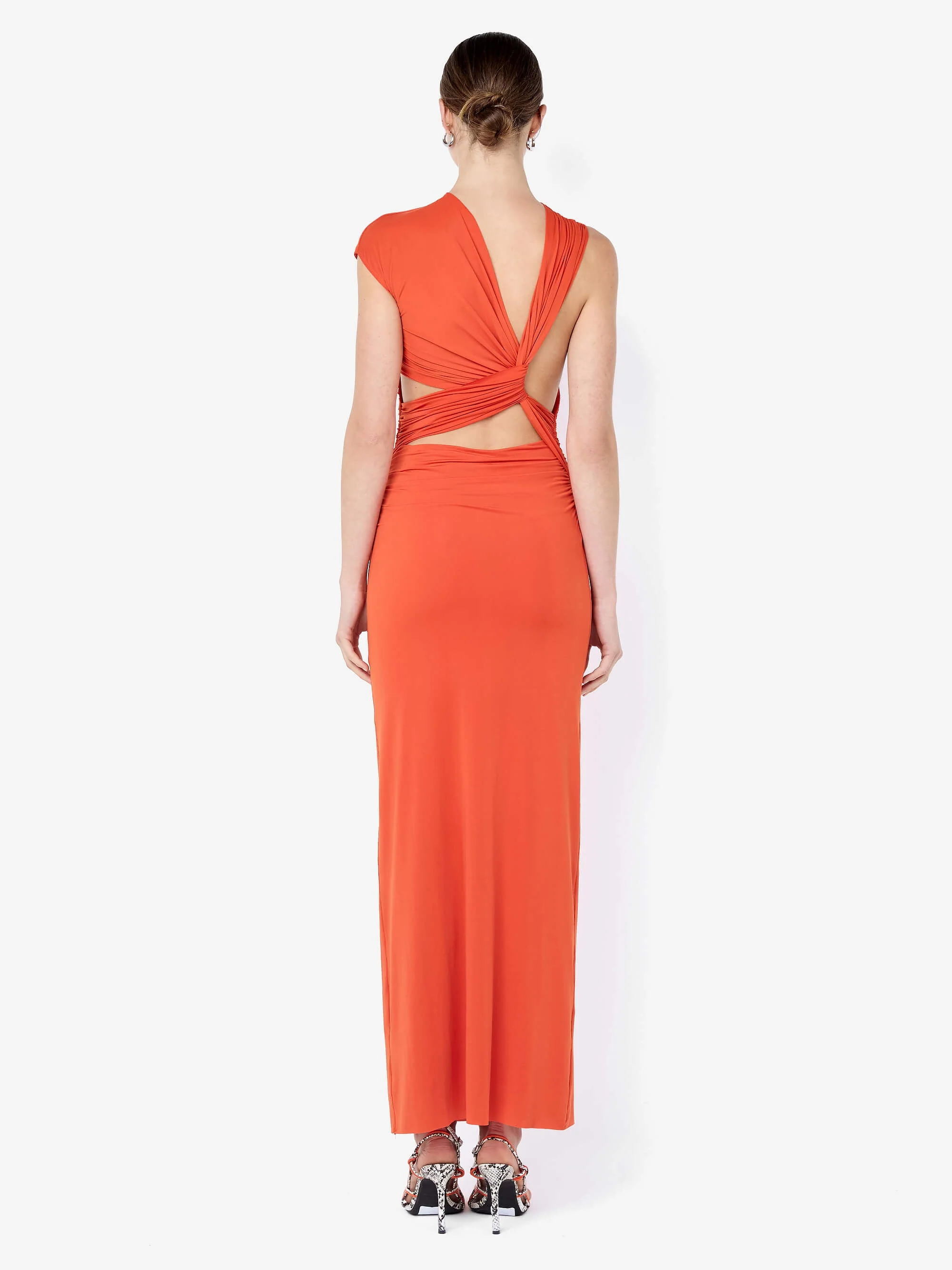 SOLENNE TWIST MAXI DRESS - PERSIMMON - Image 2