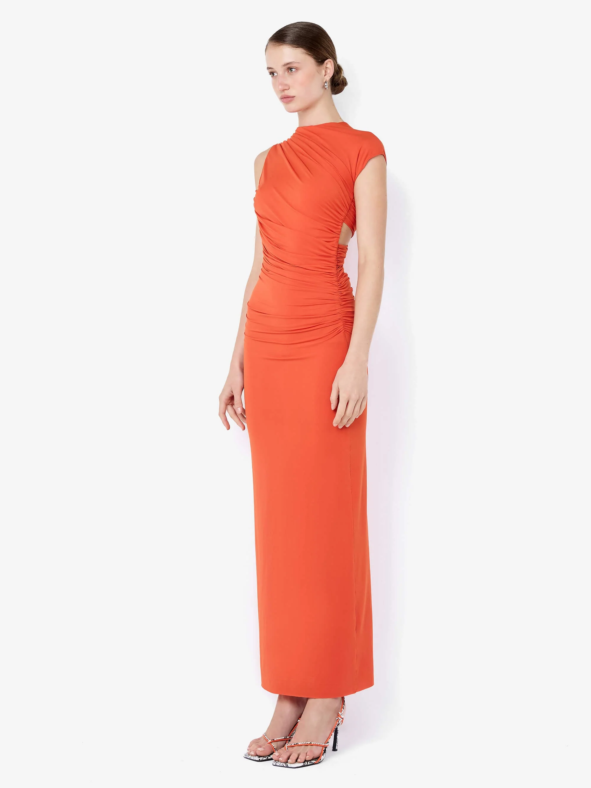 SOLENNE TWIST MAXI DRESS - PERSIMMON - Image 4