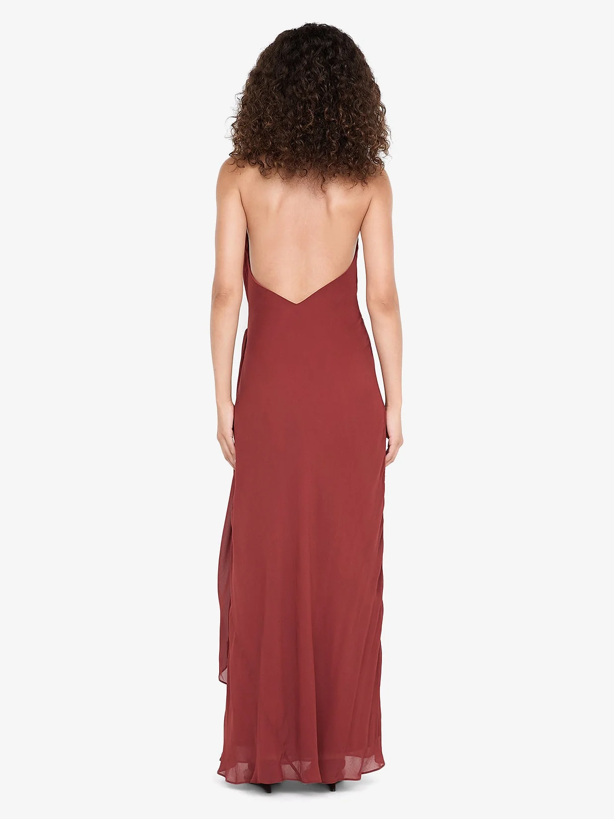 SONEVA WRAP DRESS - RUST - Image 4