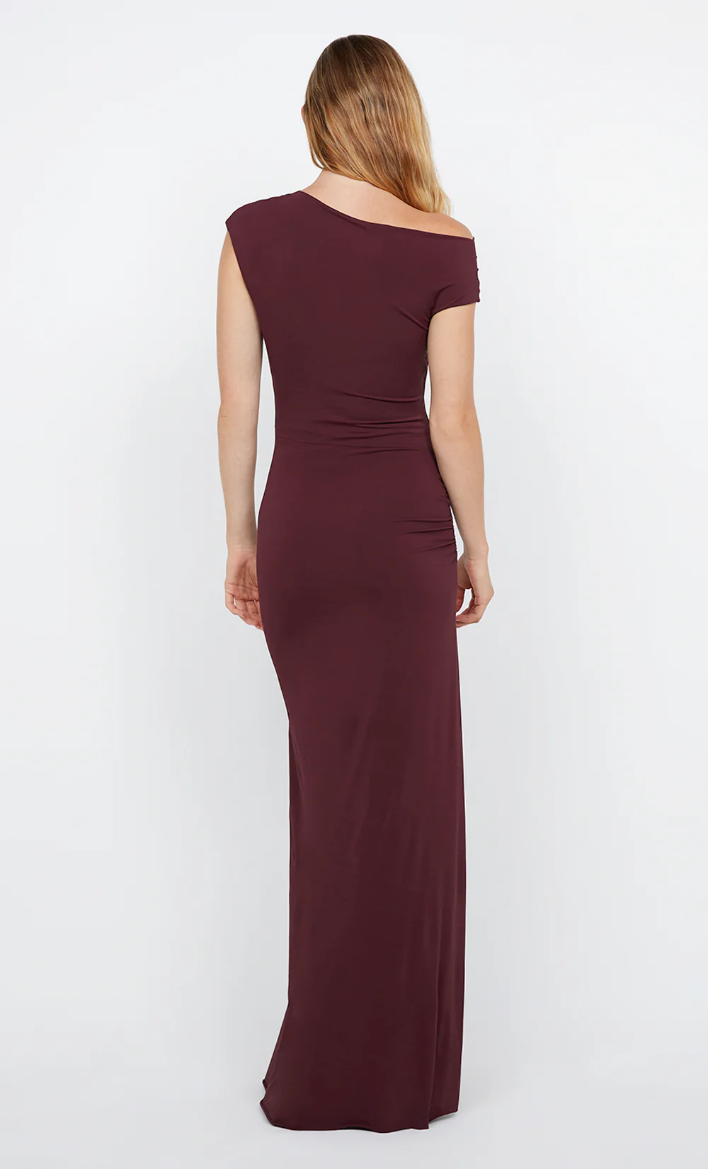 SONNIE ASYM MAXI DRESS - PLUM - Image 4