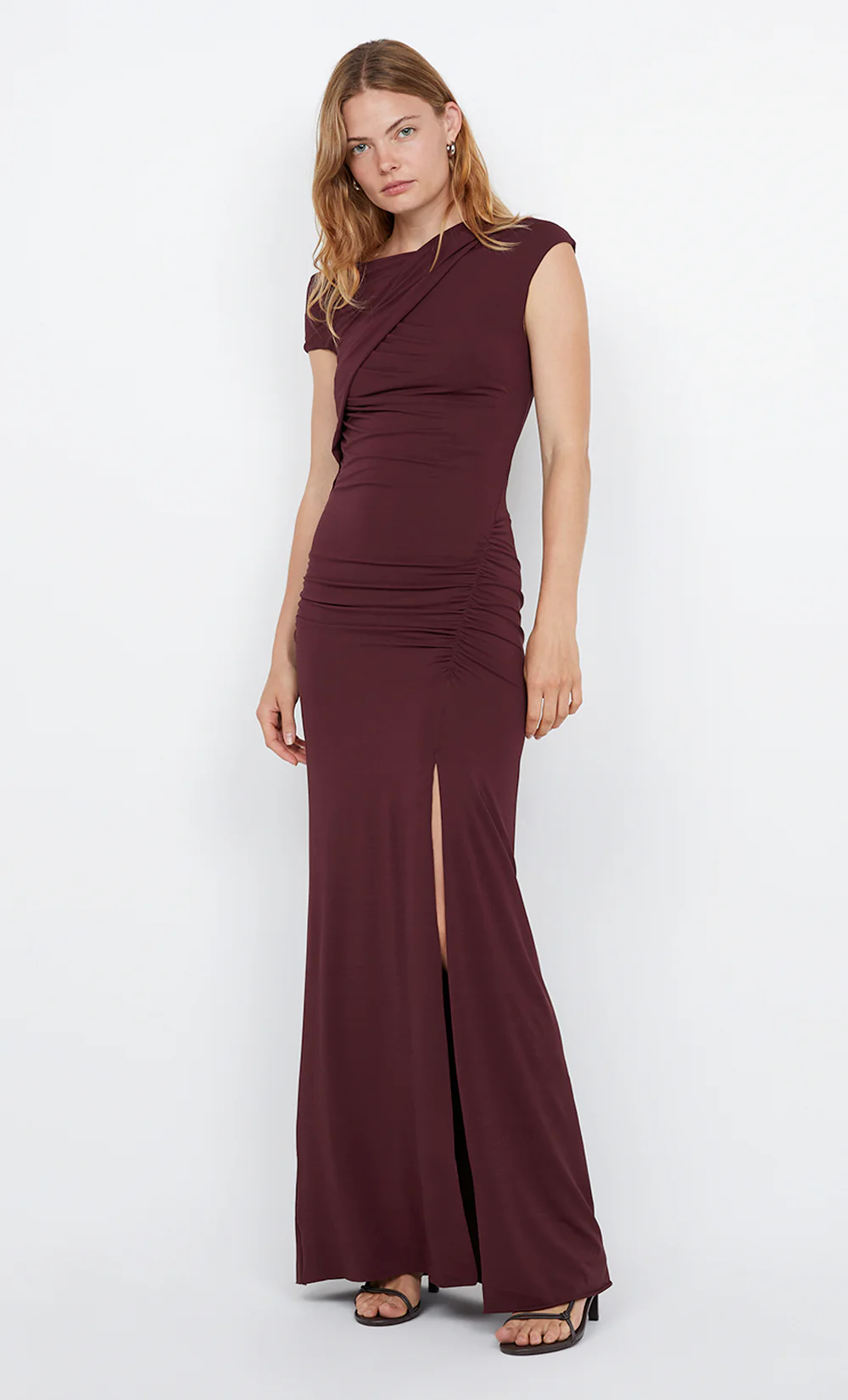 SONNIE ASYM MAXI DRESS - PLUM - Image 5