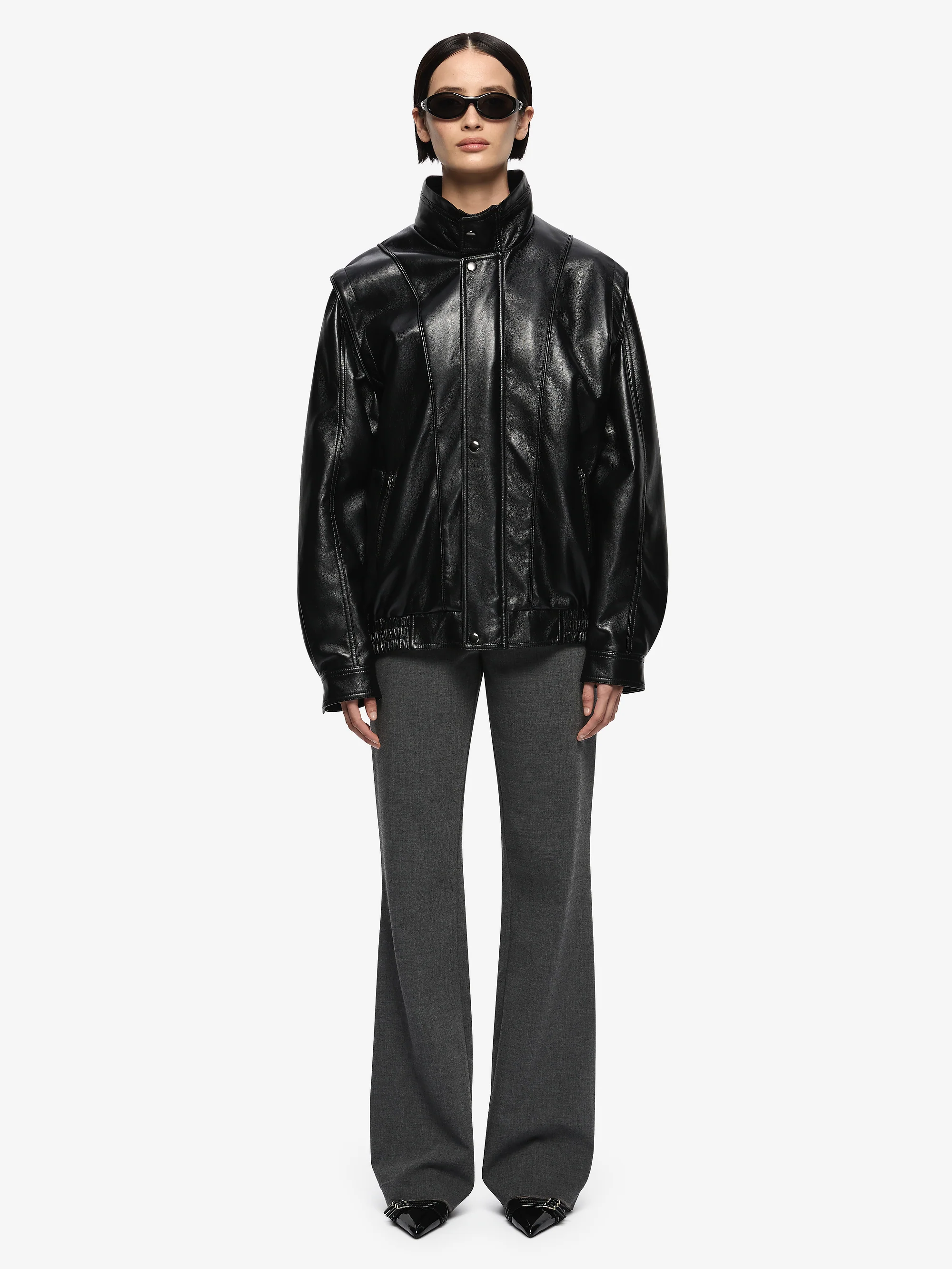 STEVIE LONGLINE JACKET - BLACK - Image 3