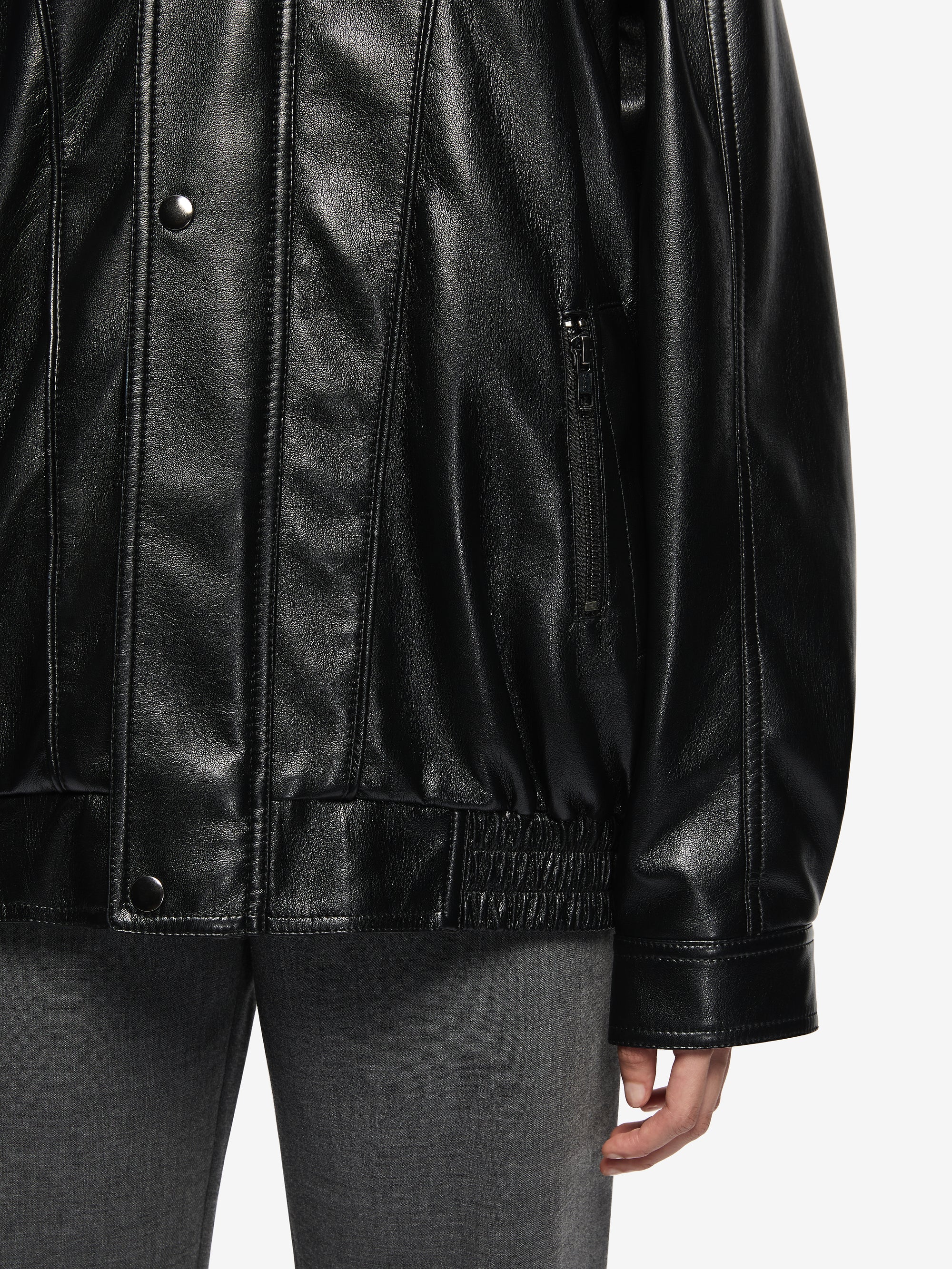 STEVIE LONGLINE JACKET - BLACK - Image 4
