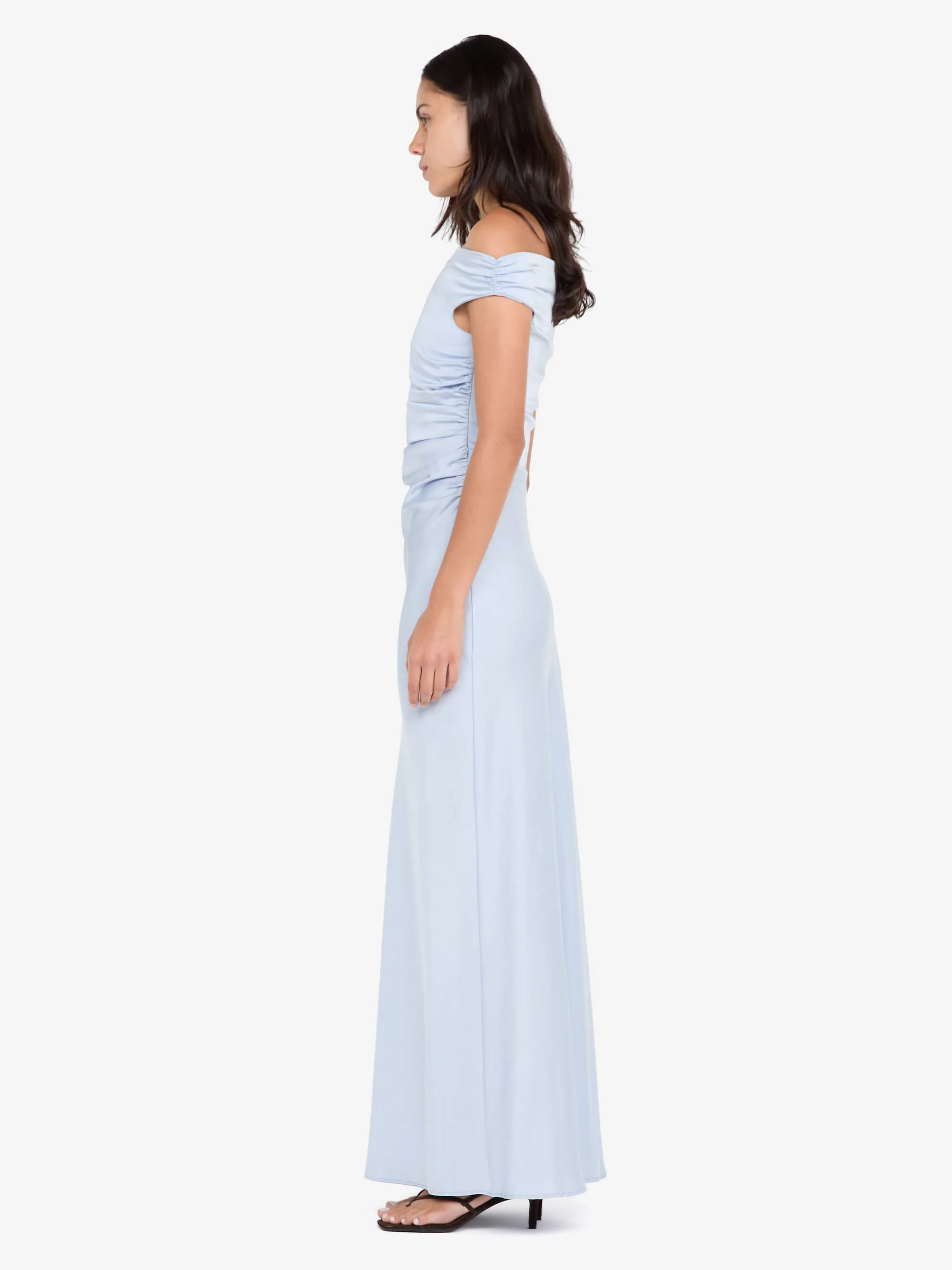 ETERNITY OFF SHOULDER MAXI - DUSTY BLUE - Image 3