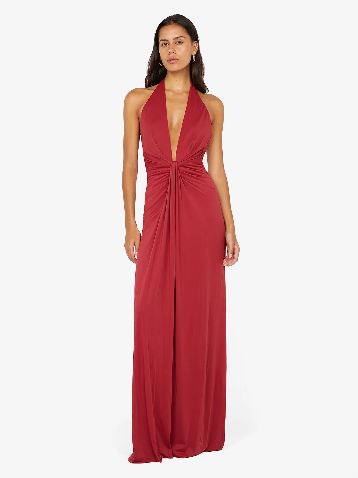 SUSIE PLUNGE MAXI DRESS - CHERRY - Image 4