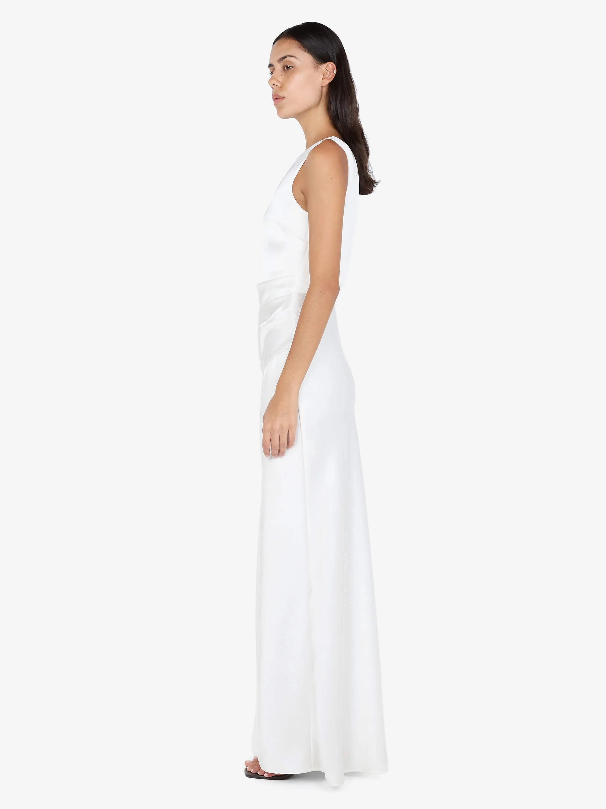 THE DREAMER ASYM DRESS - IVORY - Image 3