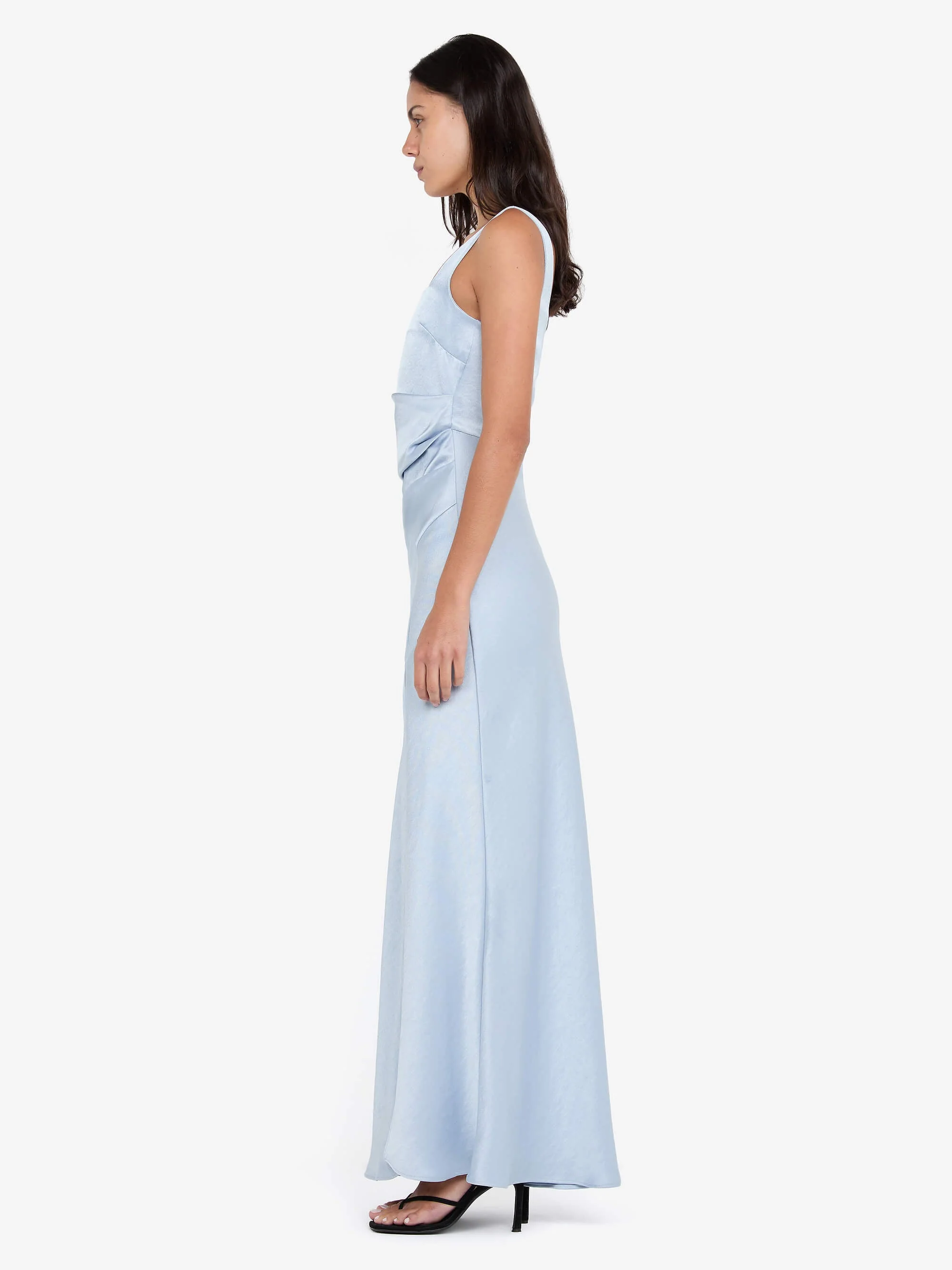DREAMER SQUARE NECK DRESS - DUSTY BLUE - Image 3