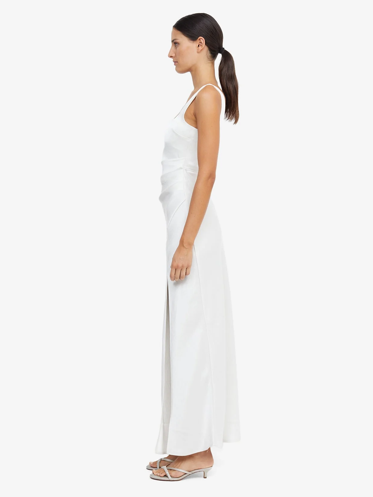 DREAMER SQUARE NECK DRESS - IVORY - Image 4
