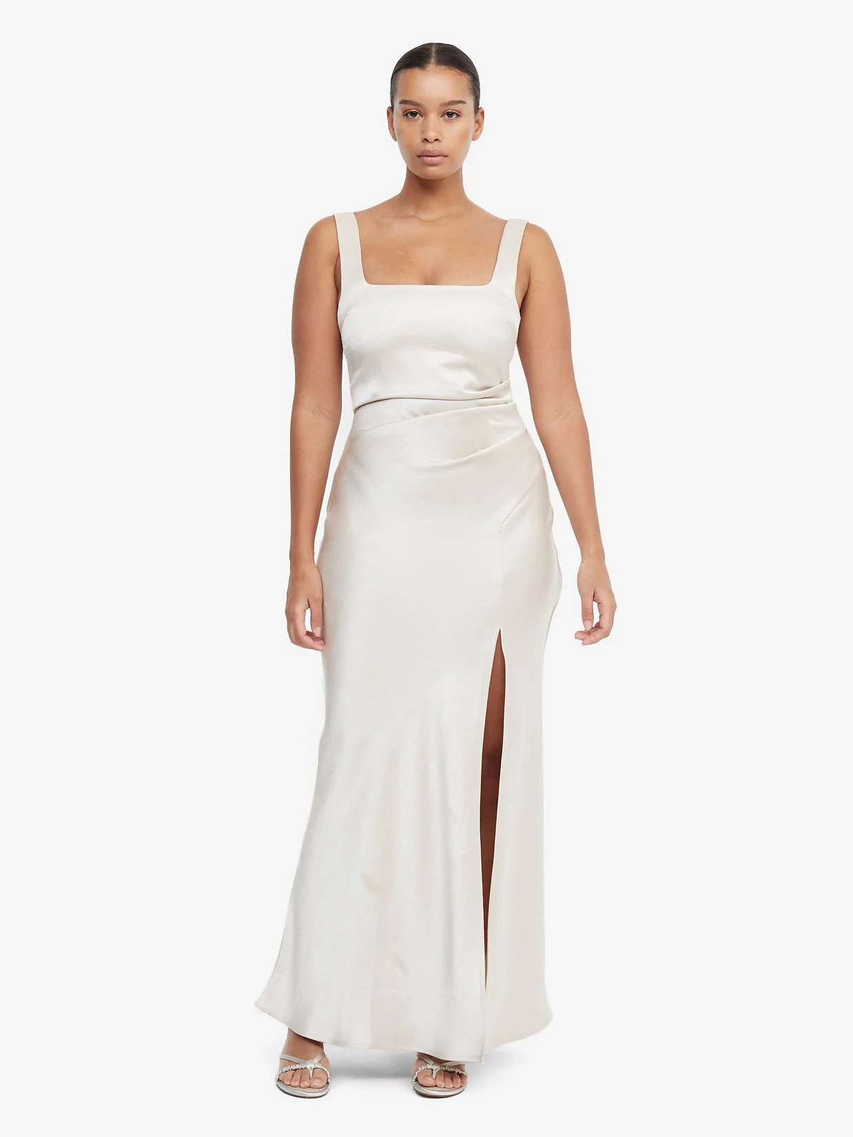 DREAMER SQUARE NECK DRESS - SAND