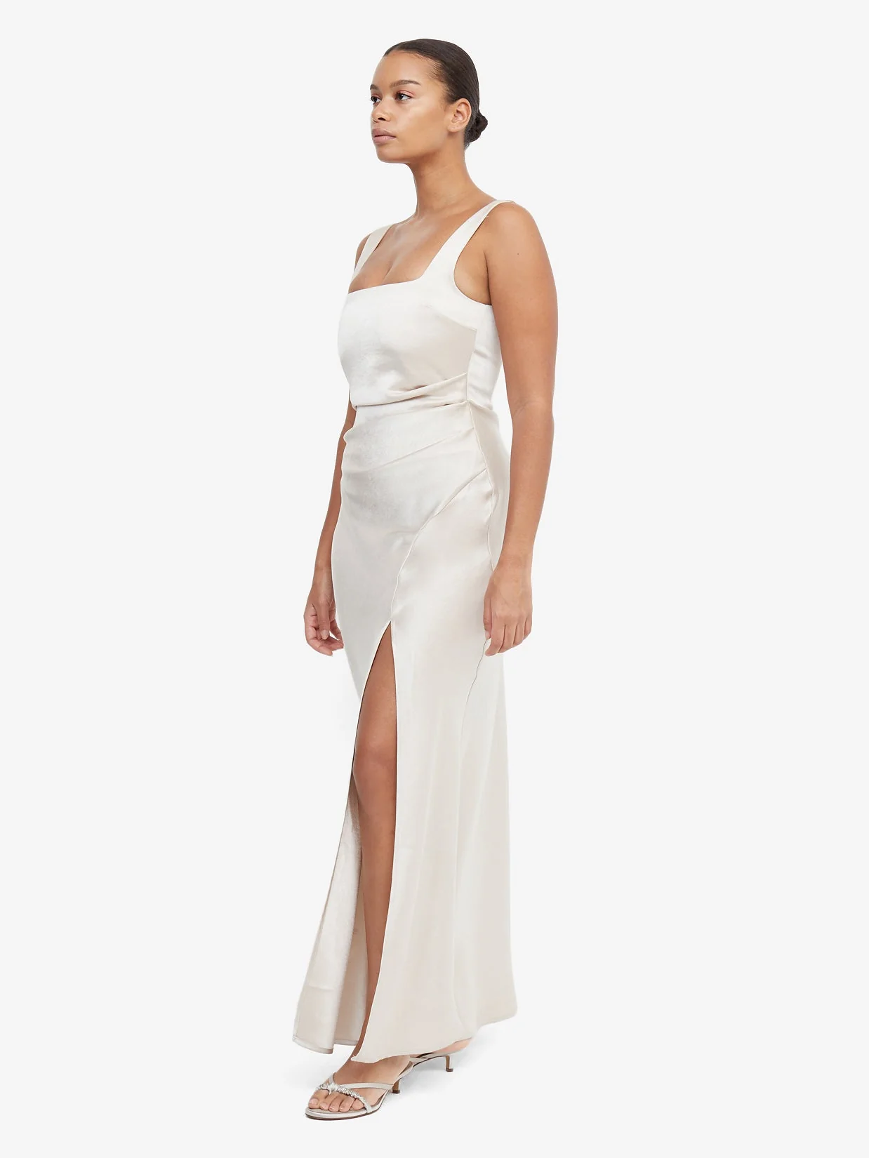 DREAMER SQUARE NECK DRESS - SAND - Image 3