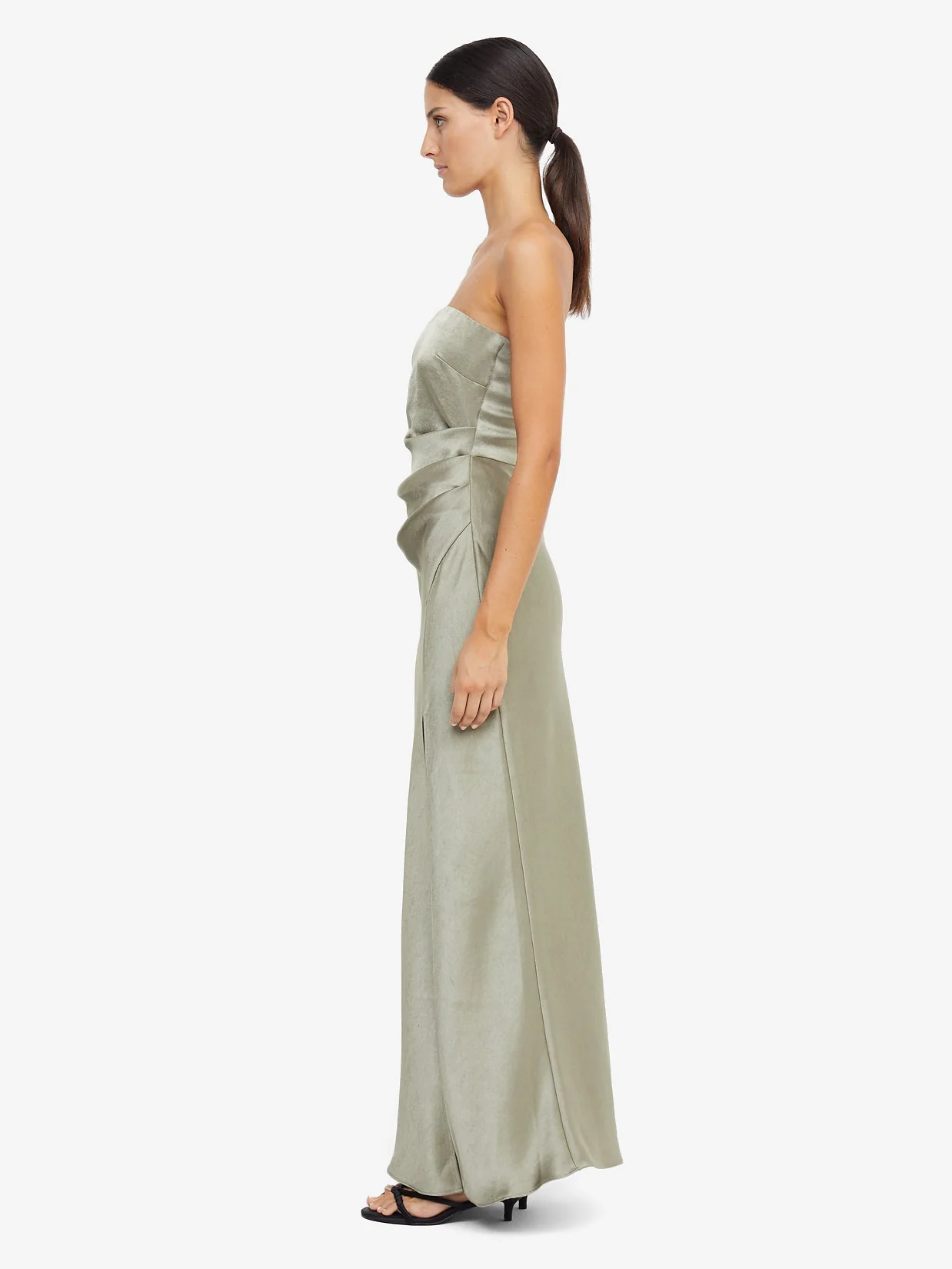THE DREAMER STRAPLESS DRESS - SAGE - Image 3
