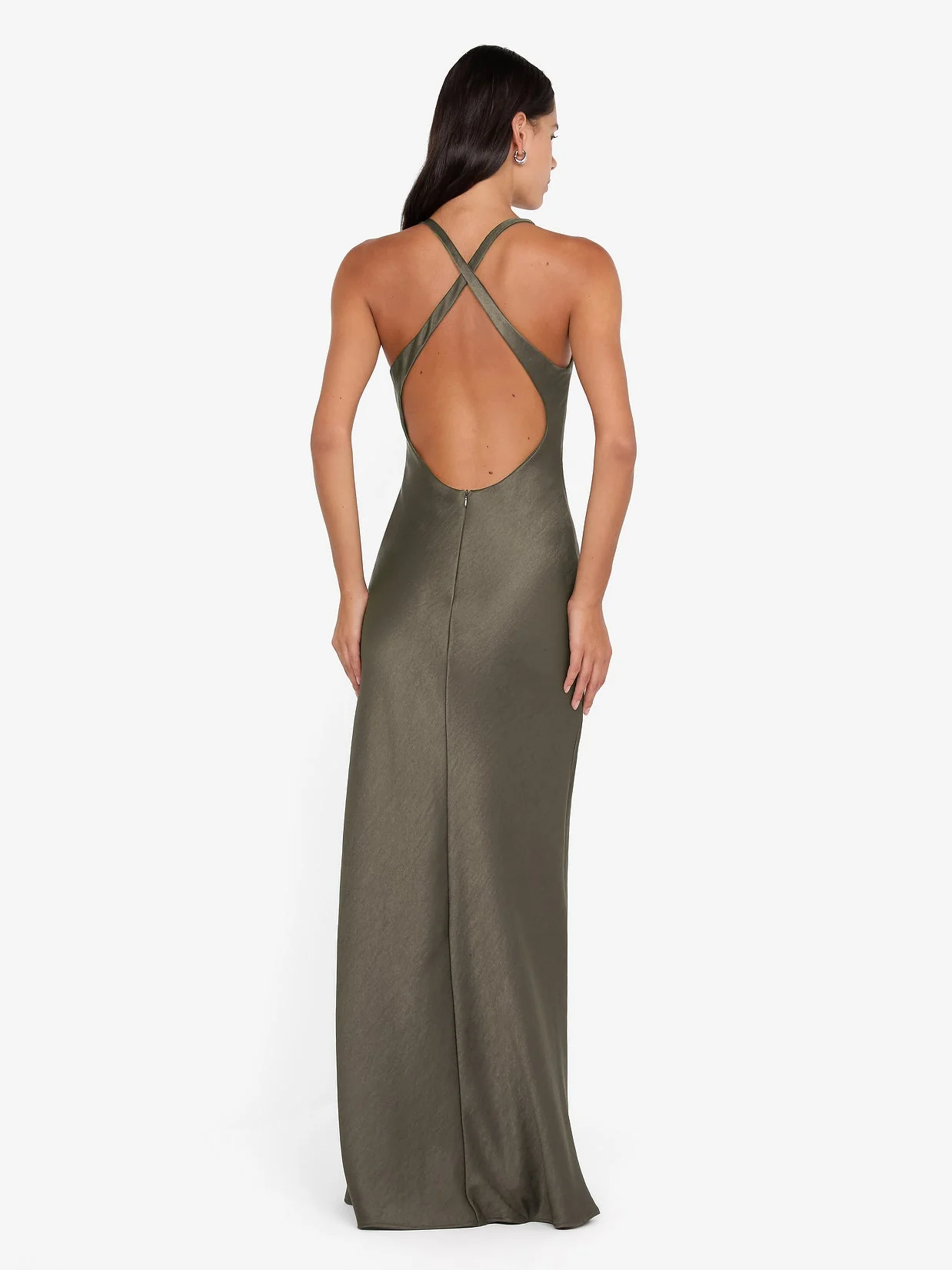 THE DREAMER V NECK DRESS - DK WILLOW - Image 4