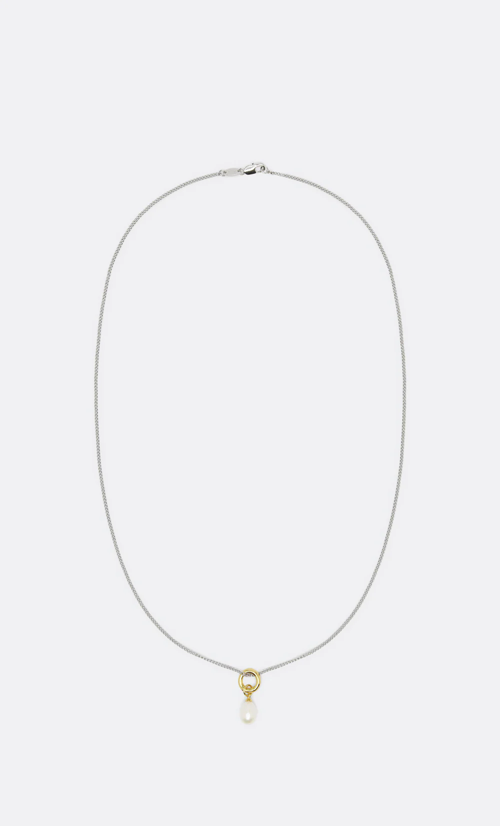 TIM PEARL NECKLACE - SILVER/GOLD