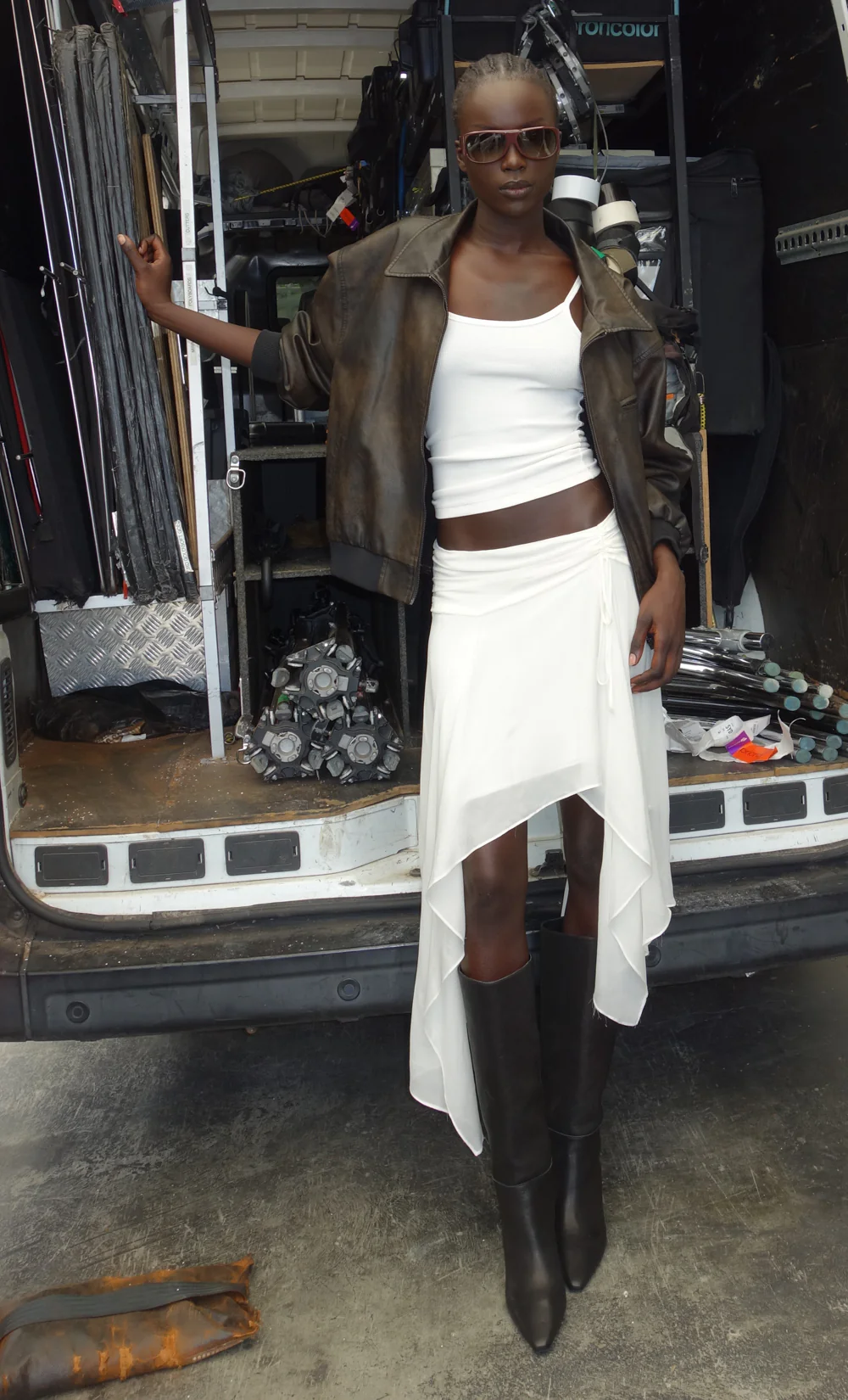 TYLA BOMBER JACKET - VINTAGE CHOC - Image 2