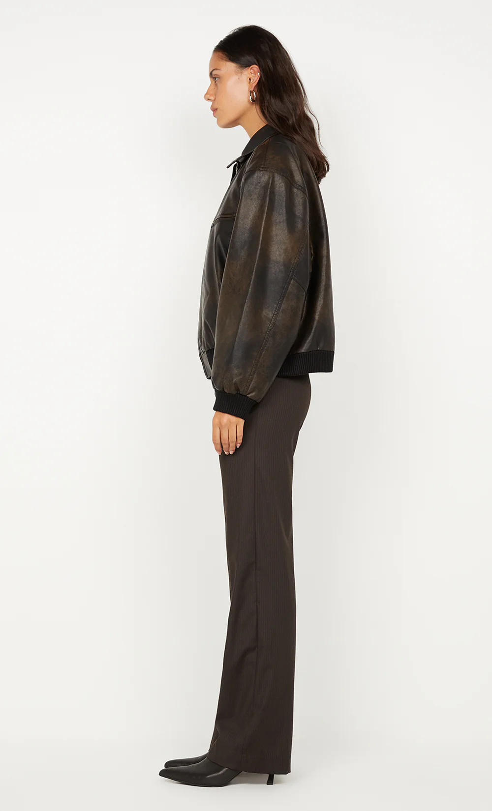 TYLA BOMBER JACKET - VINTAGE CHOC - Image 7