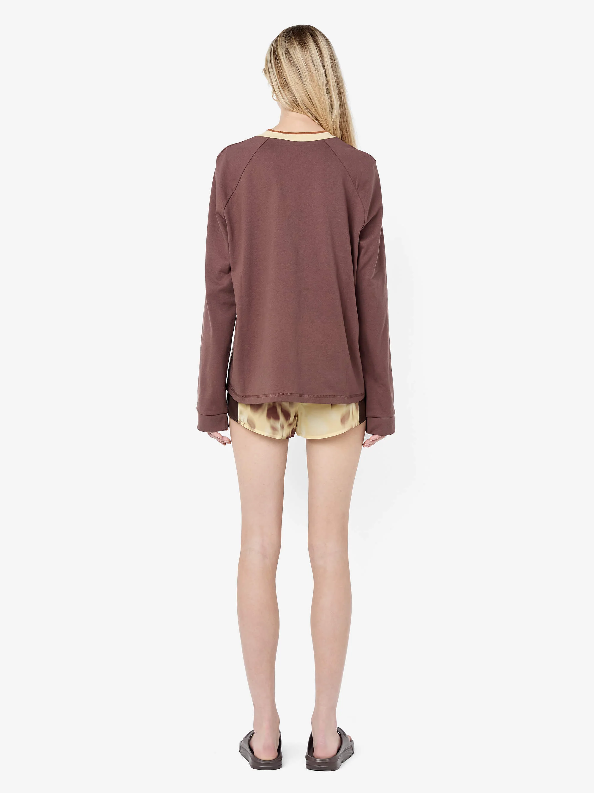 VARSITY LONG SLEEVE TEE - DARK CHOCOLATE - Image 5