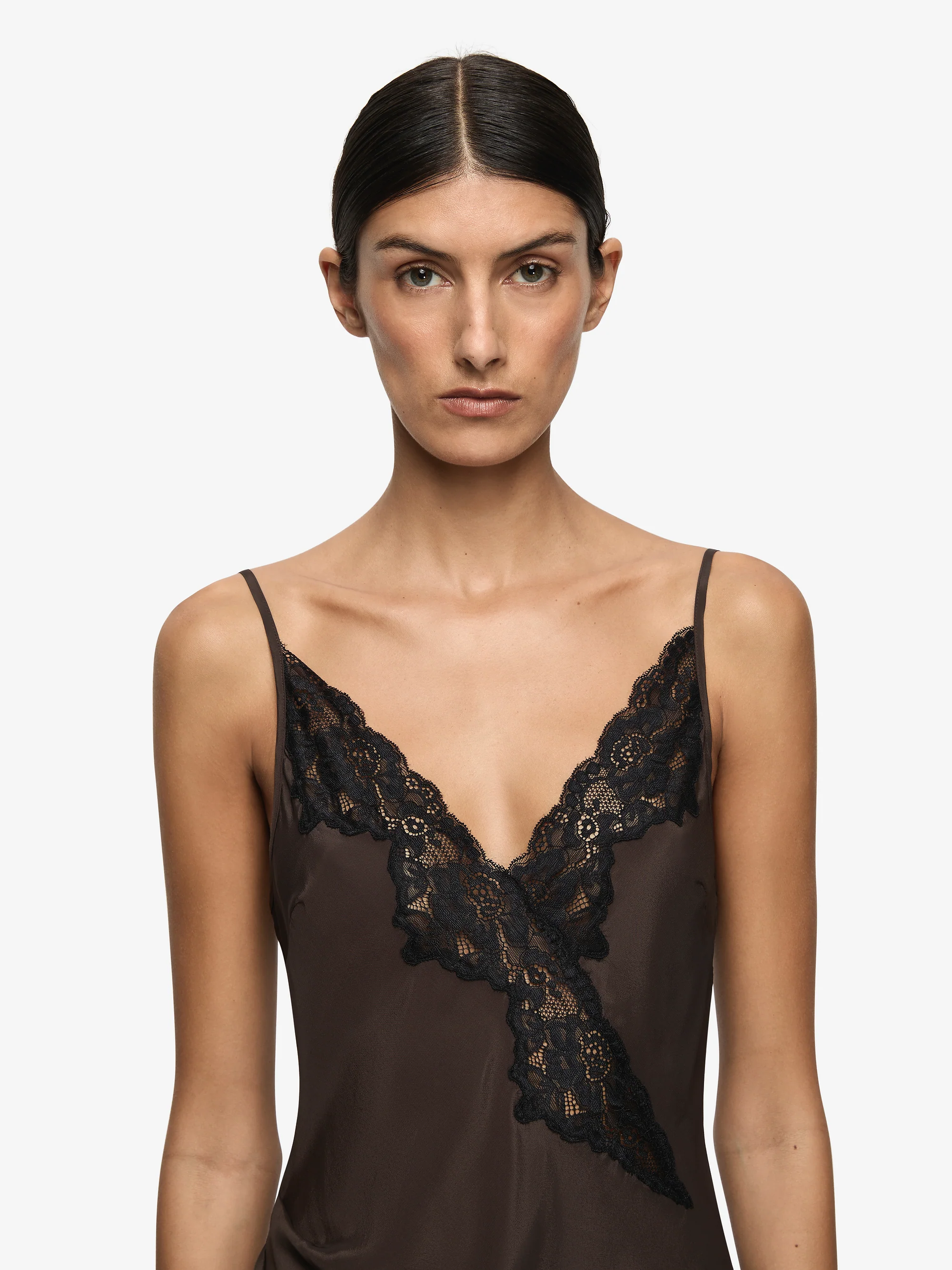 MAISON MINI DRESS - DARK CHOCOLATE/BLACK - Image 3